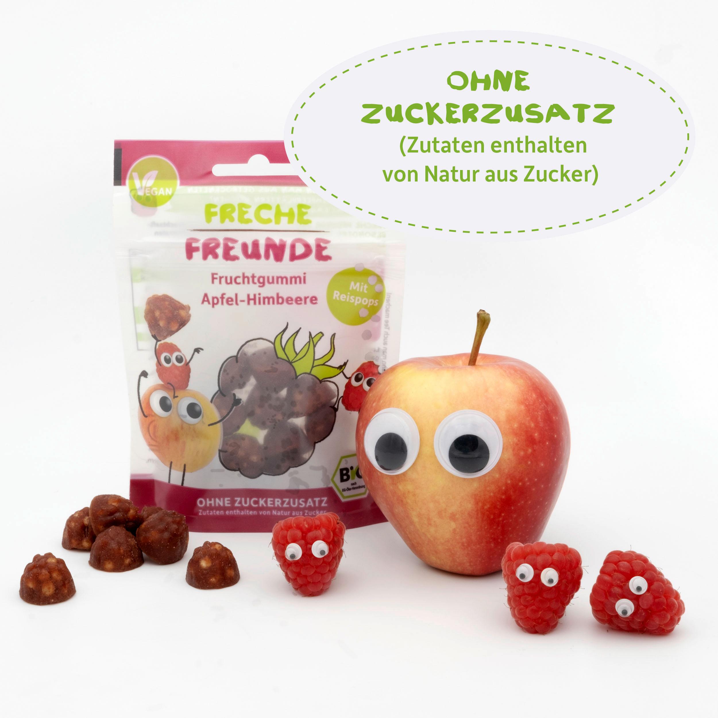 Produktbild Freche Freunde Bio Fruchtgummi Apfel-Himbeere mit Reispops 5 von 9