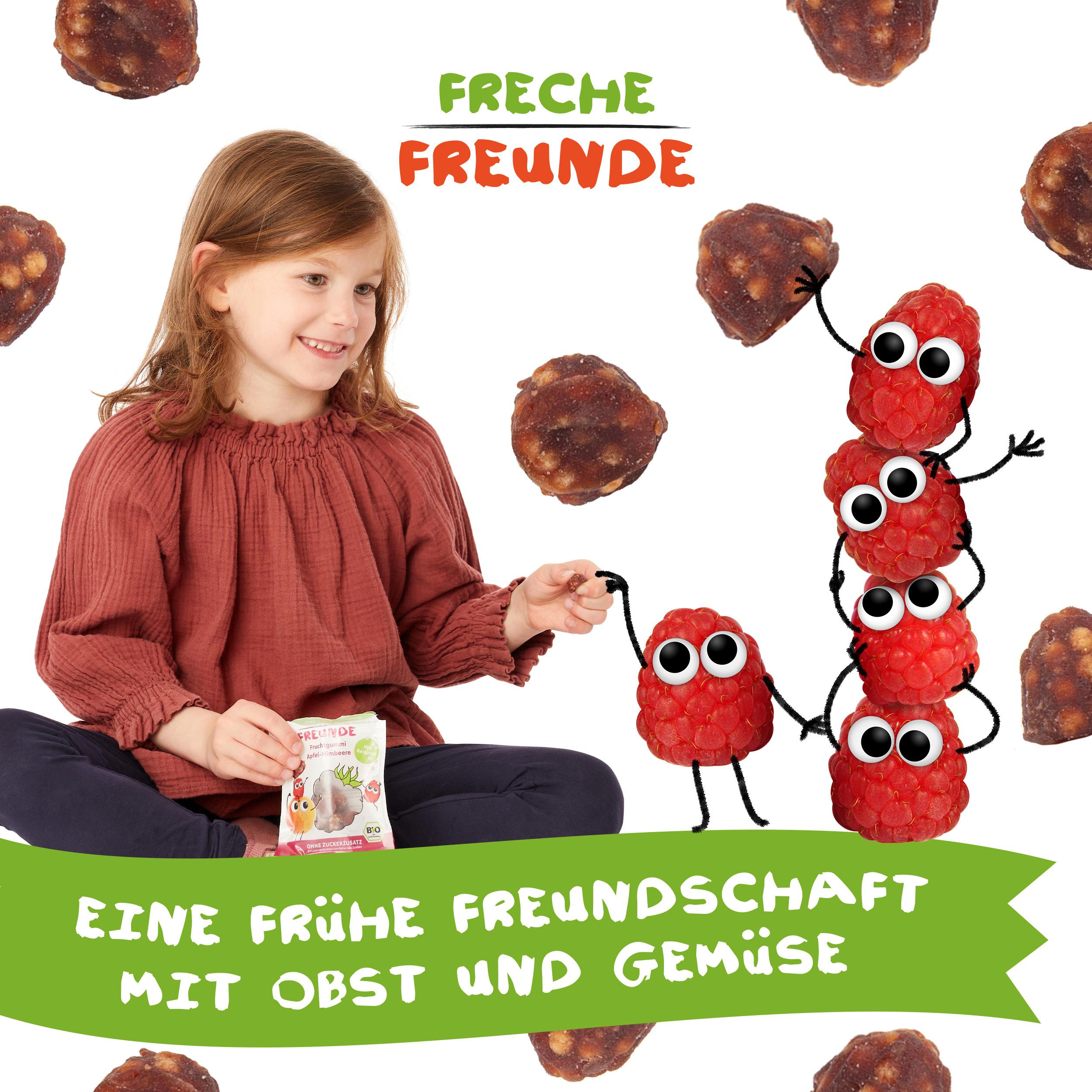 Produktbild Freche Freunde Bio Fruchtgummi Apfel-Himbeere mit Reispops 4 von 9