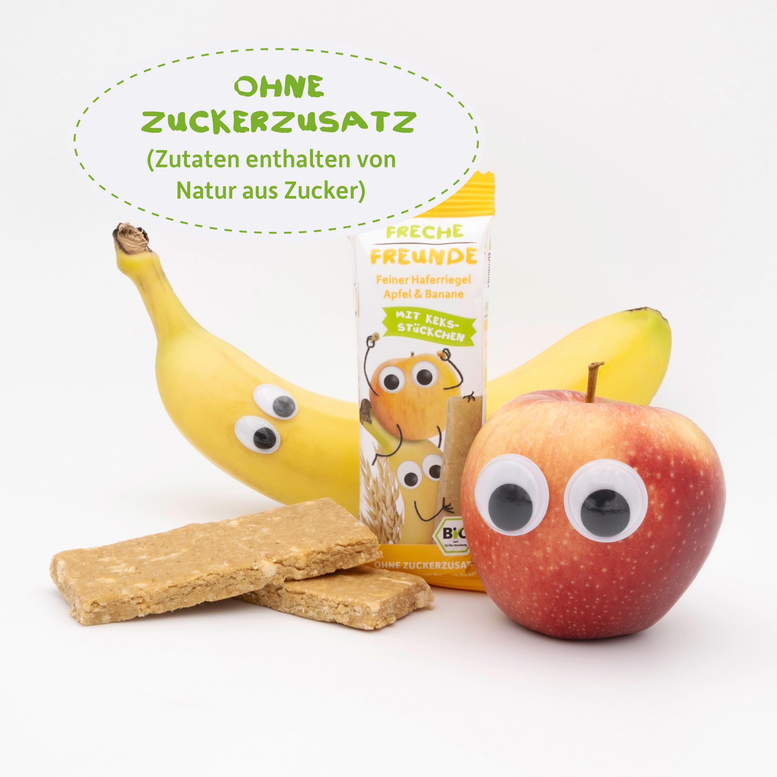 Produktbild Freche Freunde Bio Feiner Haferriegel Apfel&Banane mit Keksstückchen 10 von 12
