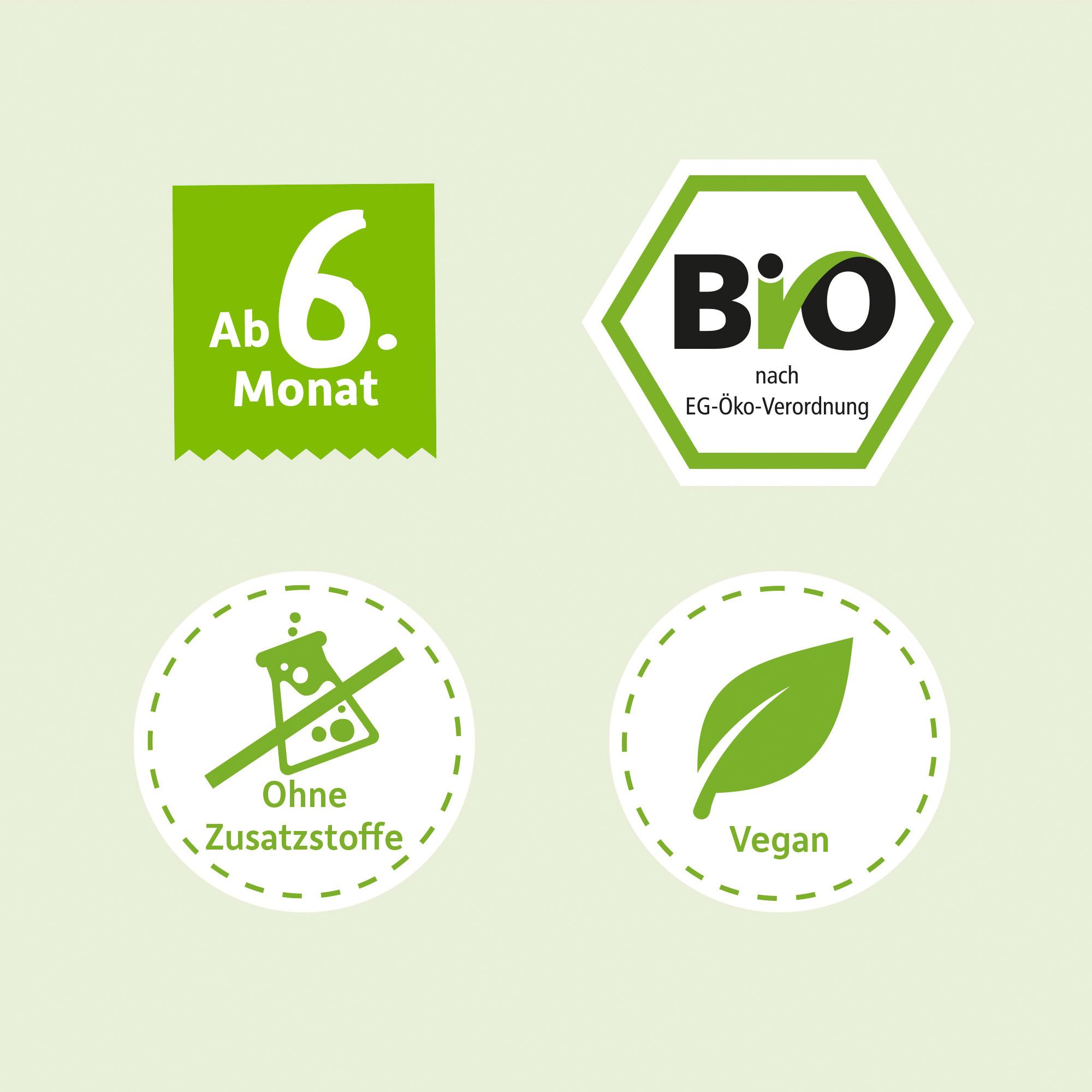 Produktbild Freche Freunde Bio Gläschen Abendbrei Apfel, Blaubeere mit Hafer 8 von 10
