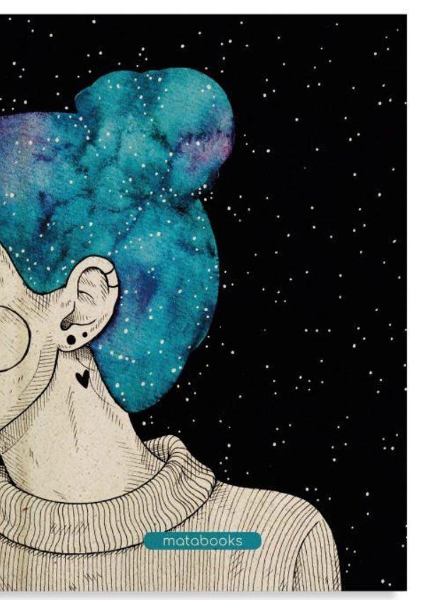 Notizbuch A5 Jana Blue Starry Sky blanko