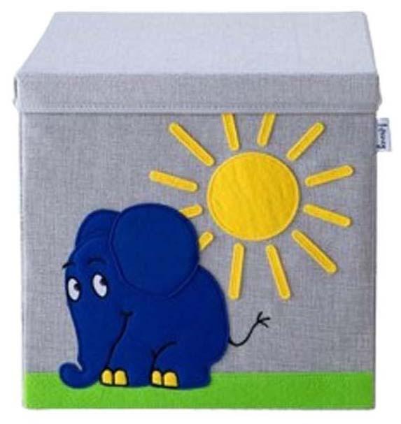 Lifeney Aufbewahrungsbox mit Deckel Elefant 30x30x30cm