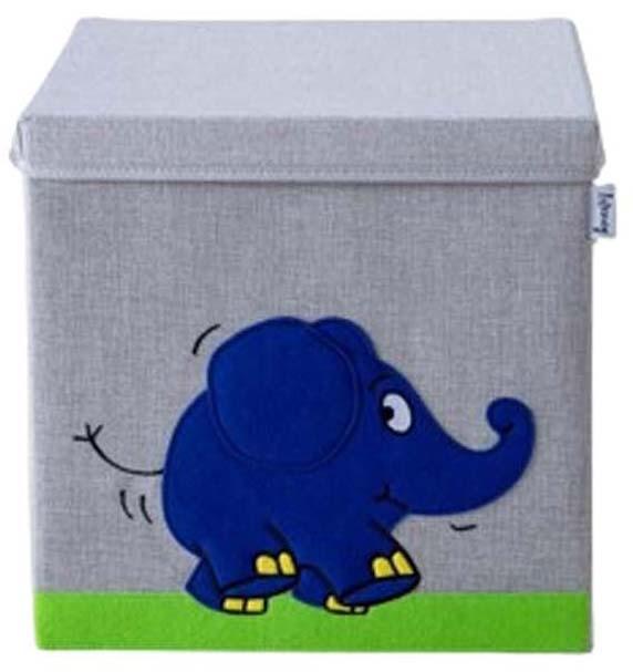 Lifeney Aufbewahrungsbox mit Deckel Elefant 30x30x30cm