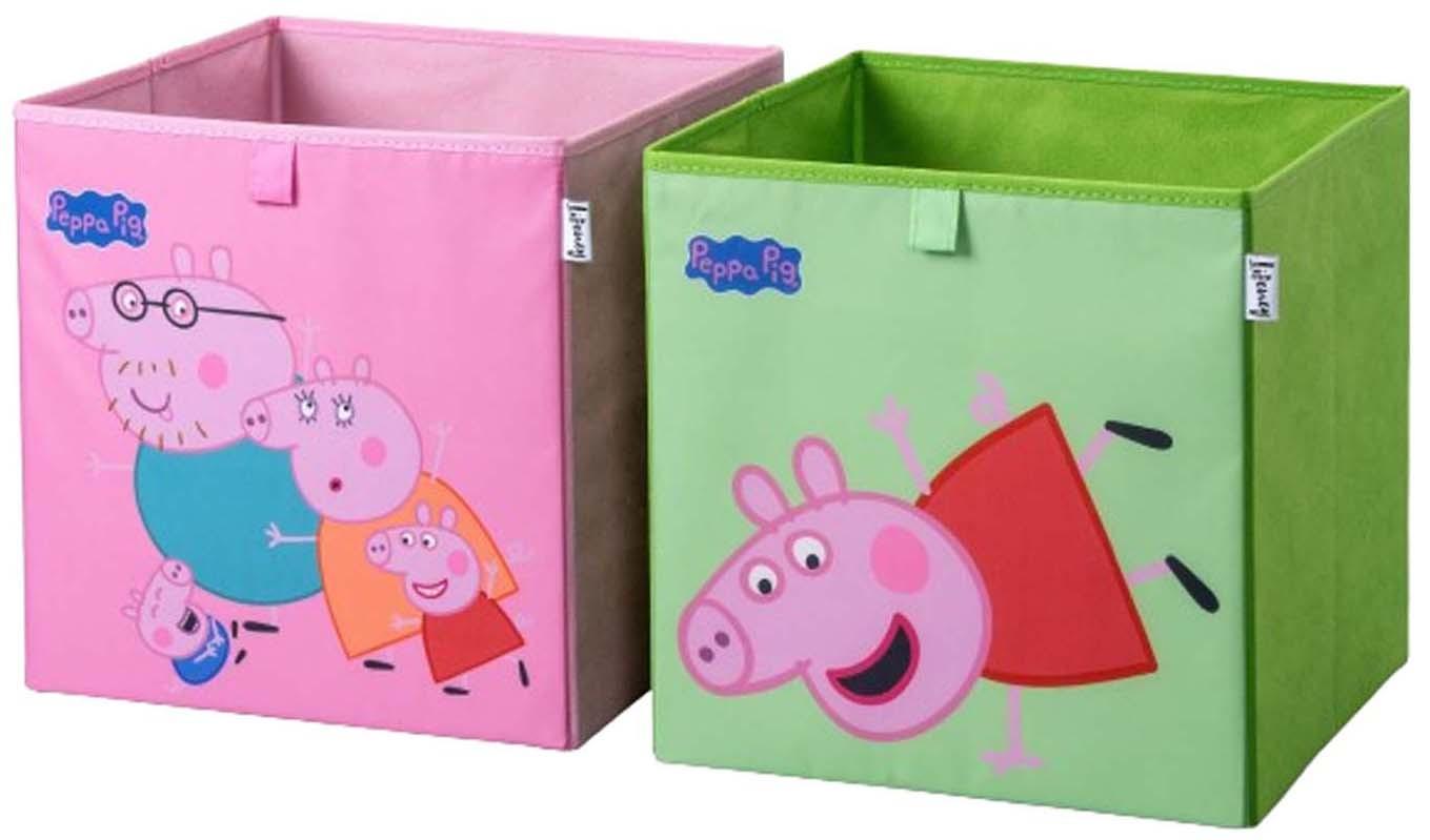 Lifeney Aufbewahrungsbox Peppa Pig 33x33x33cm 2er Set