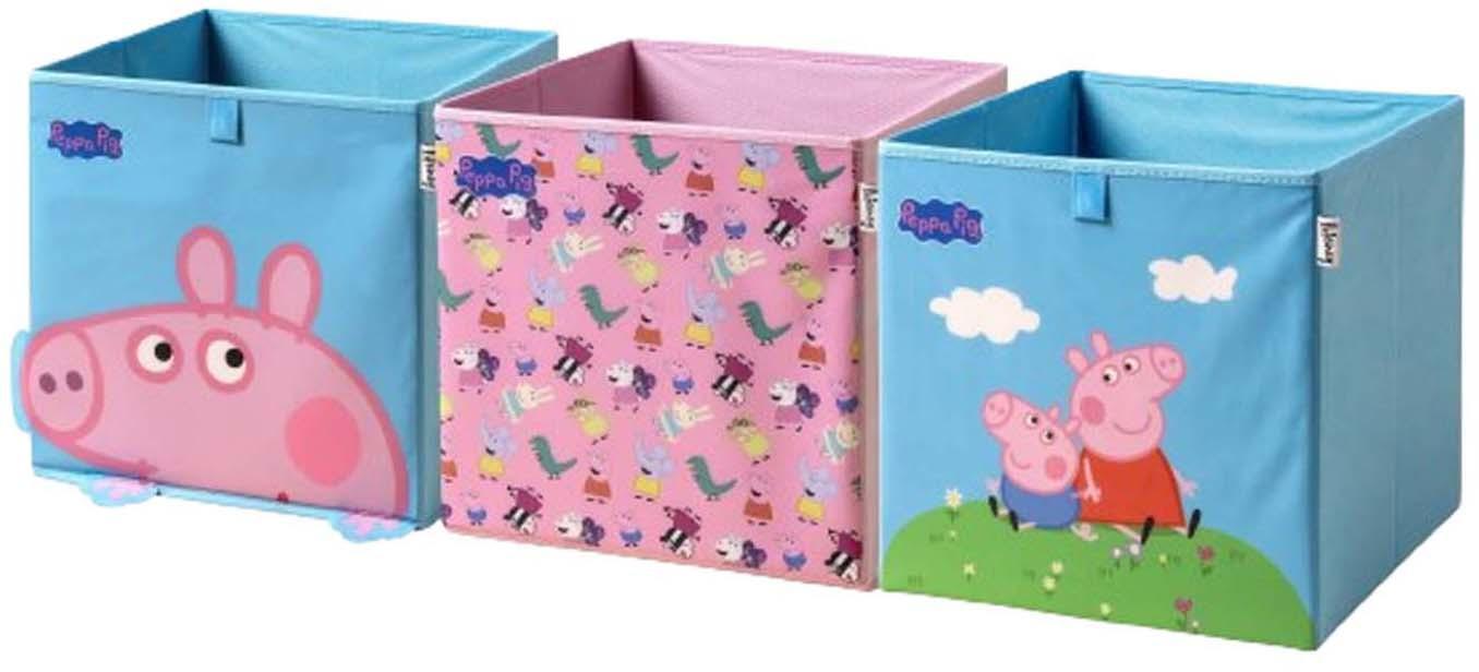Lifeney Aufbewahrungsbox Peppa Pig 33x33x33cm 3er Set