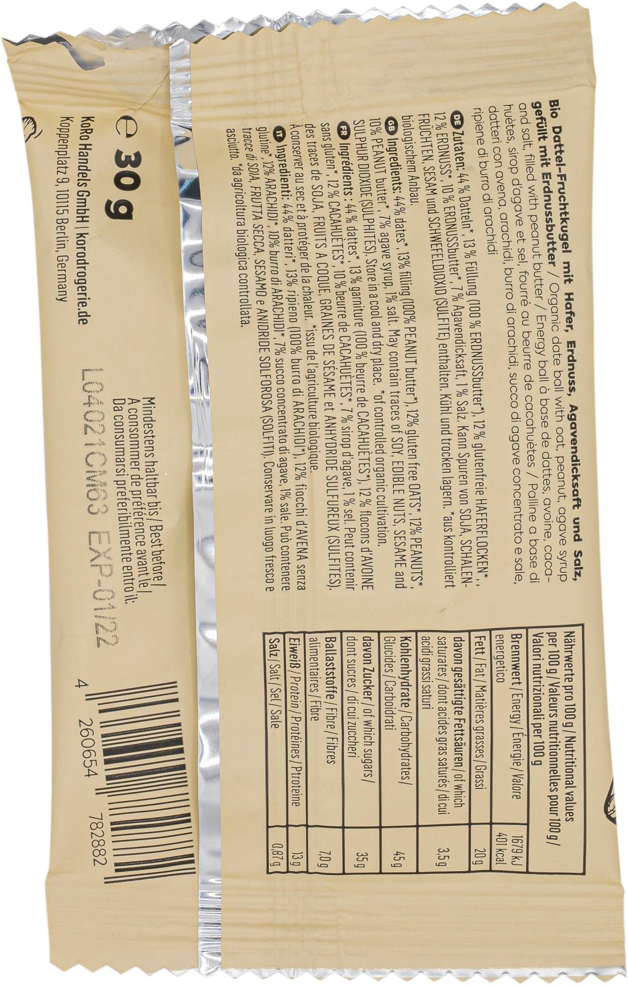 Produktbild KoRo Bio Energy Ball Salted Peanut 2 von 2