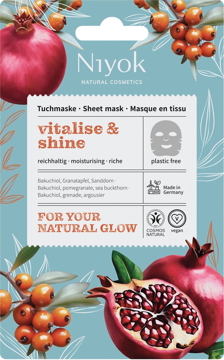 Niyok Reichhaltige Tuchmaske Vitalise & Shine