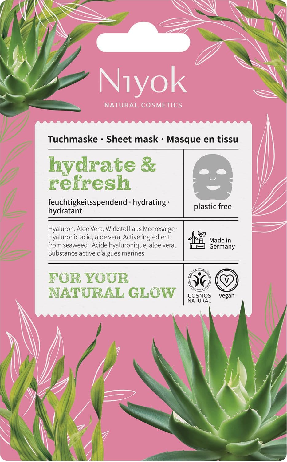 Niyok Feuchtigkeitsspendende Tuchmaske Hydrate & Refresh