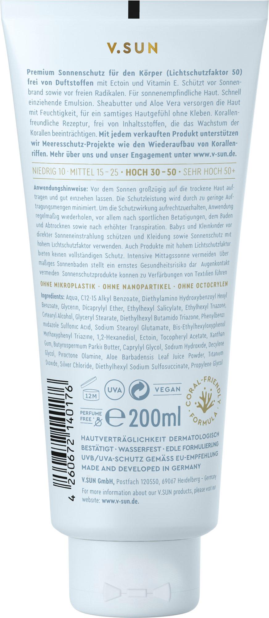 Produktbild V.SUN Sonnencreme Körper LSF 50 Parfümfrei 3 von 6