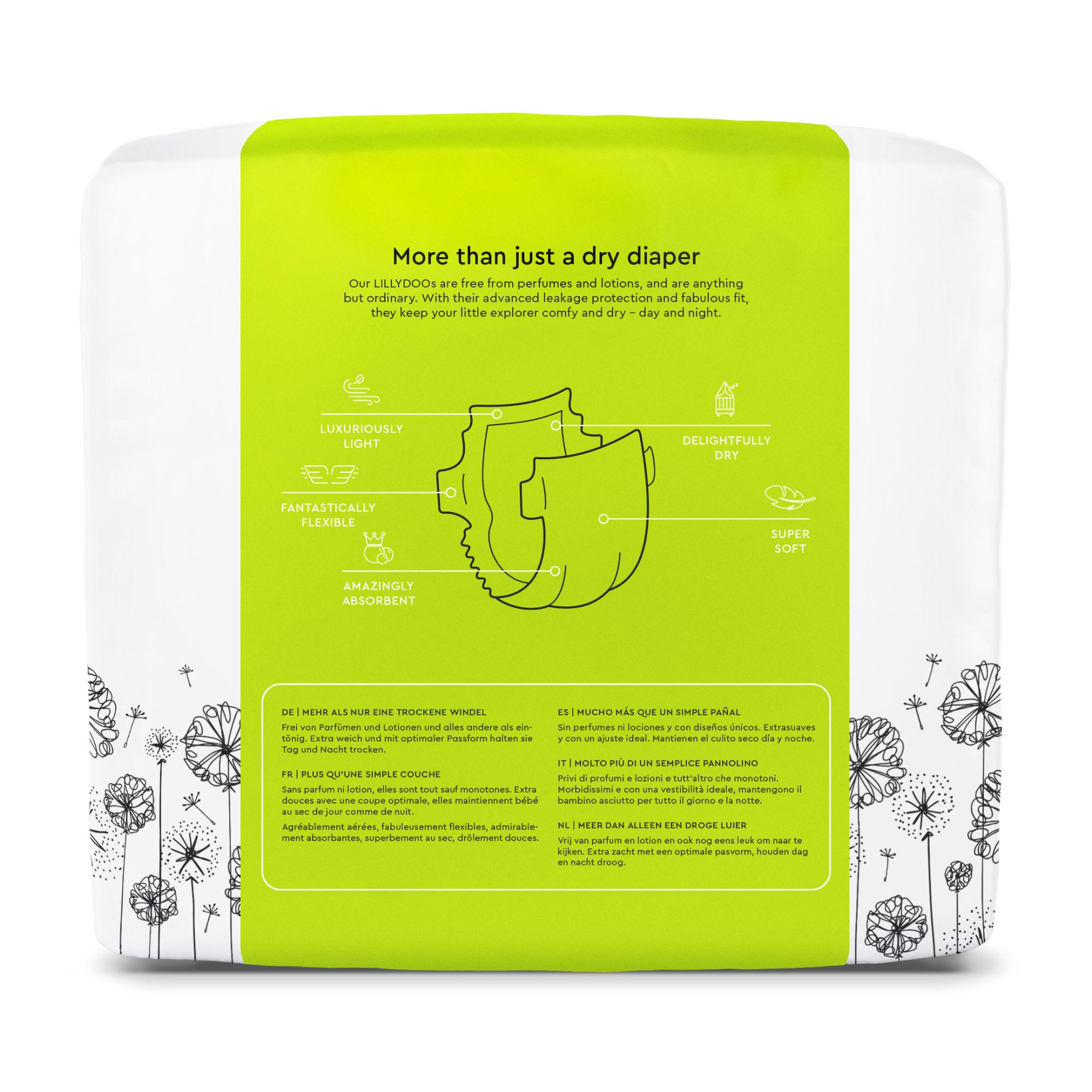 Produktbild LILLYDOO hautfreundliche Windeln Gr. 3 (6-10 kg), Monatsbox 176 Stück 3 von 9