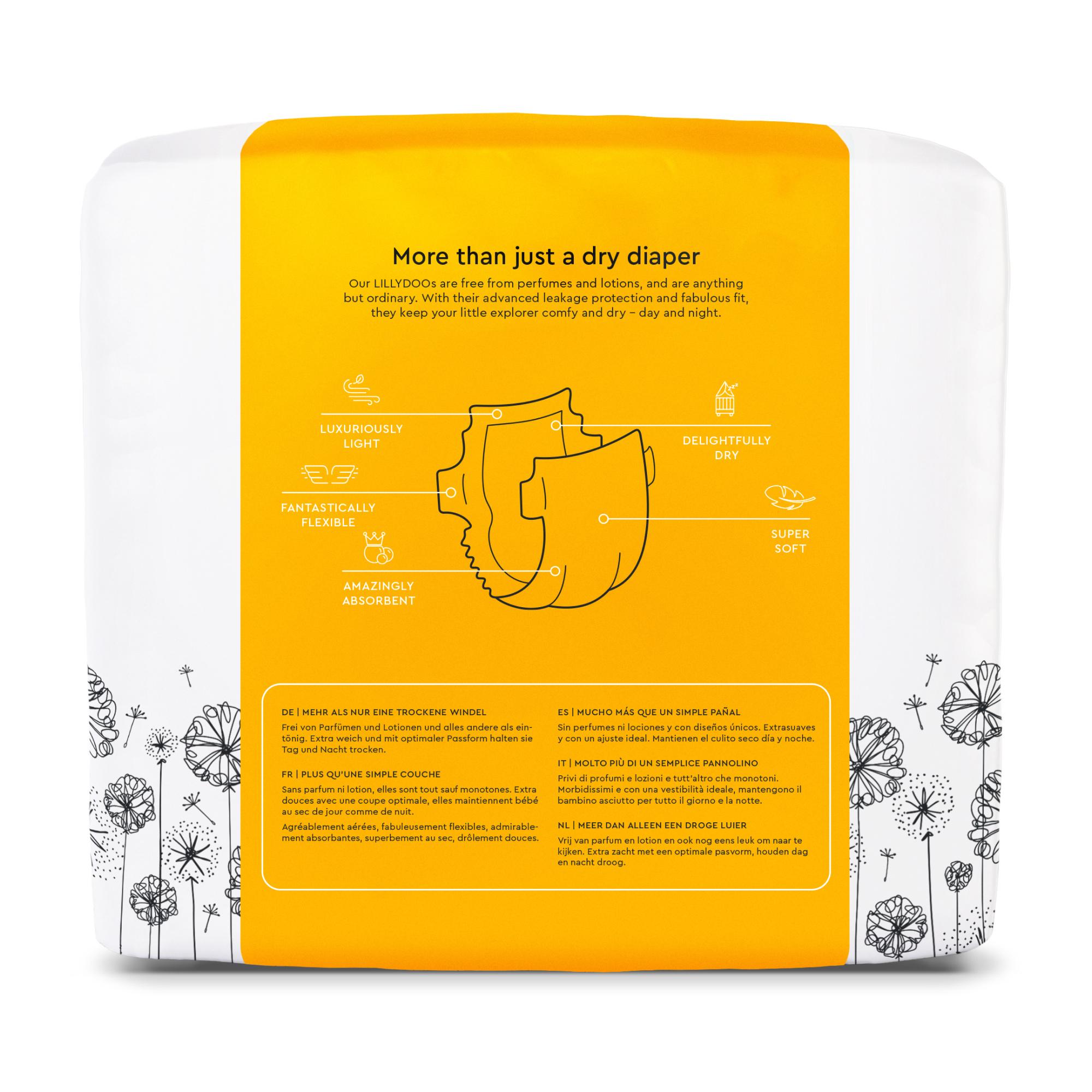 Produktbild LILLYDOO hautfreundliche Windeln Gr. 5 (11 - 16 kg), Monatsbox 152 Stück 3 von 9
