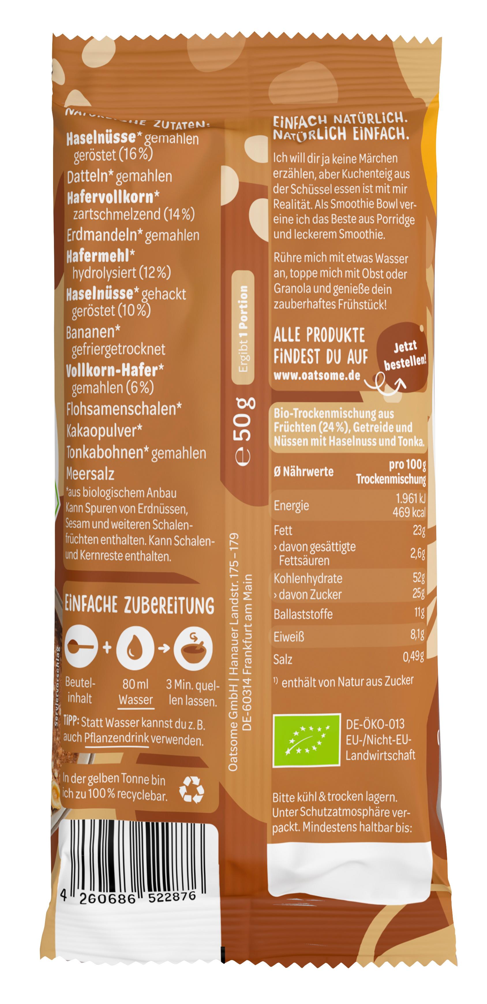 Produktbild Oatsome Bio Smoothie Bowl Holla die Nussfee 2 von 2