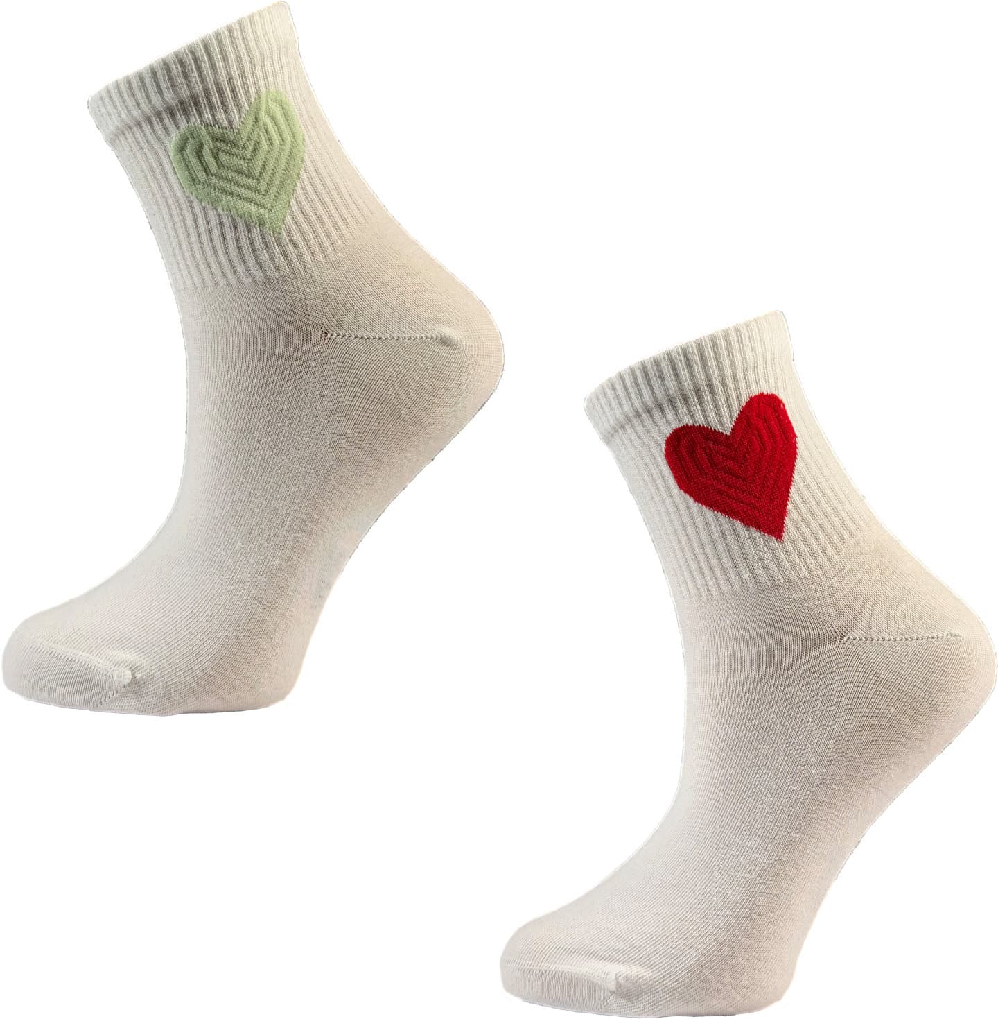 Damen Kurzsocken Herz 2er Pack