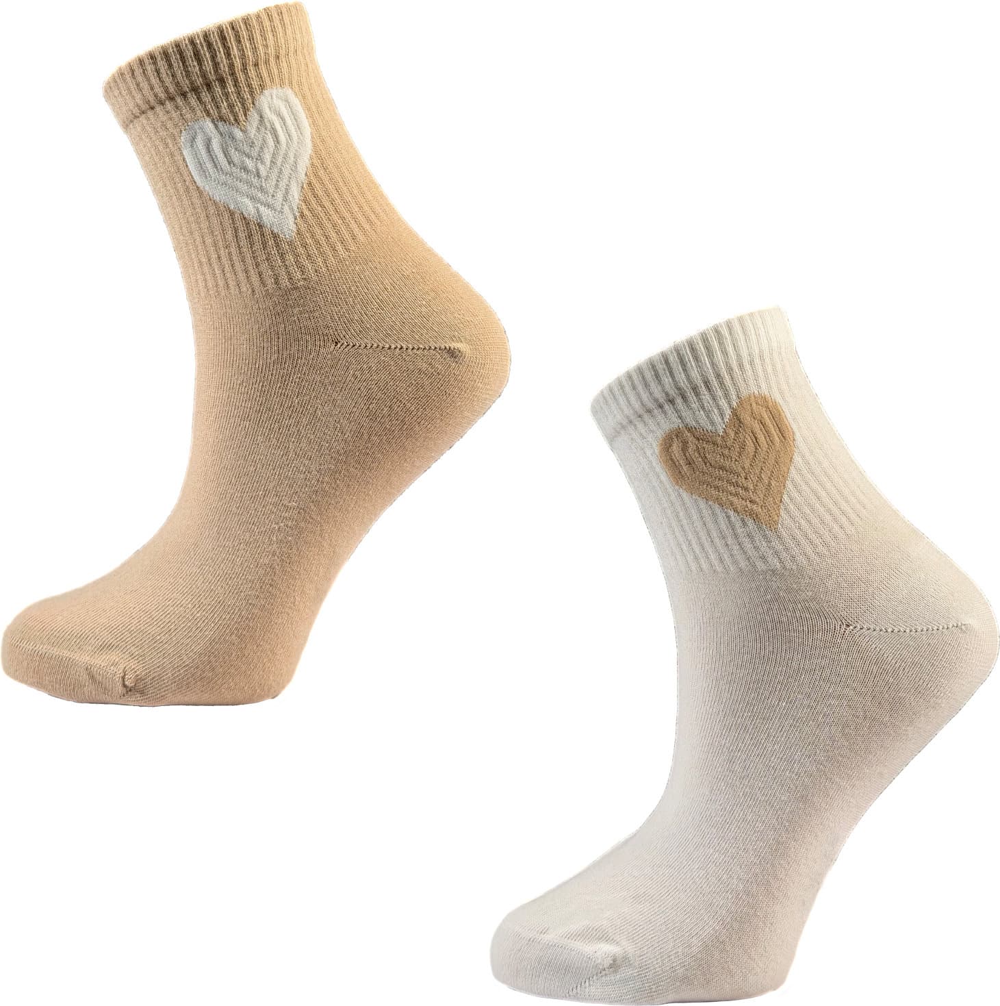 Damen Kurzsocken Herz 2er Pack