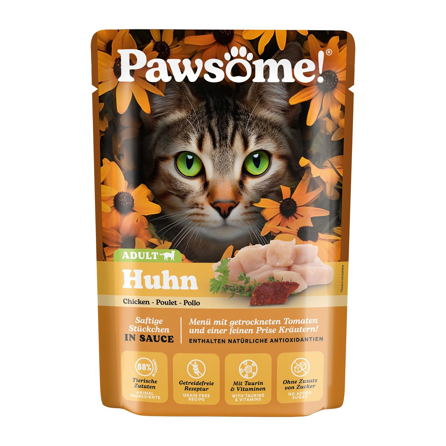Pawsome! Katzennassfutter Adult Huhn