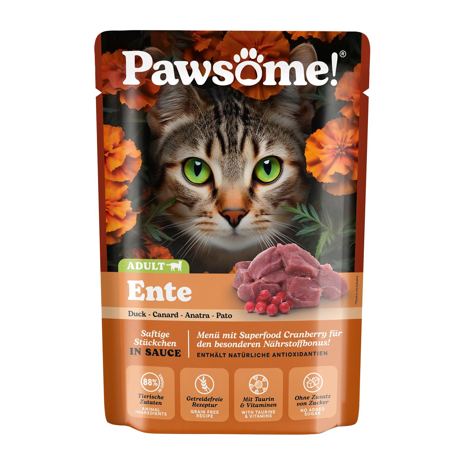 Pawsome! Katzennassfutter Adult Ente