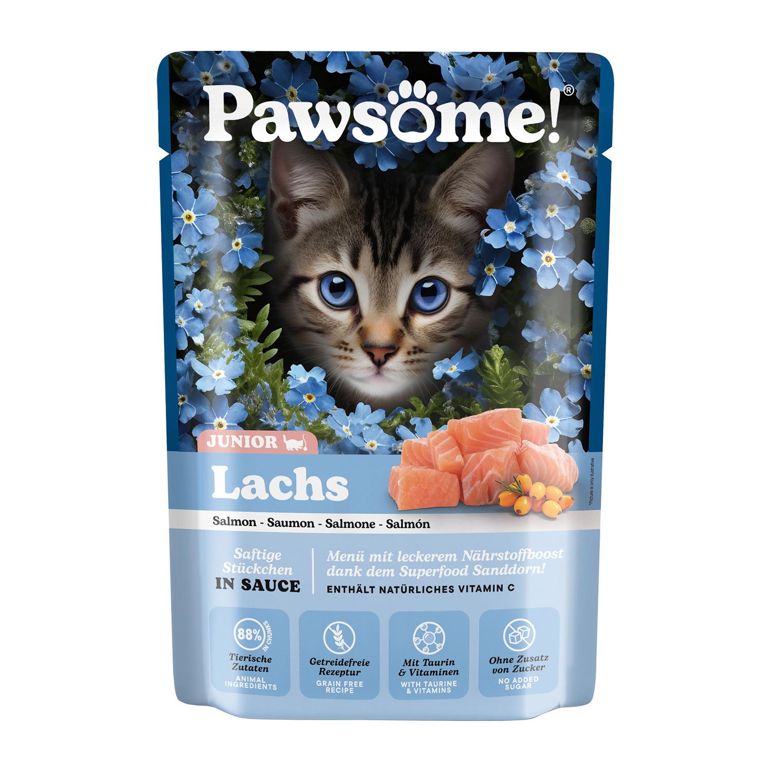 Pawsome! Katzennassfutter Junior Lachs