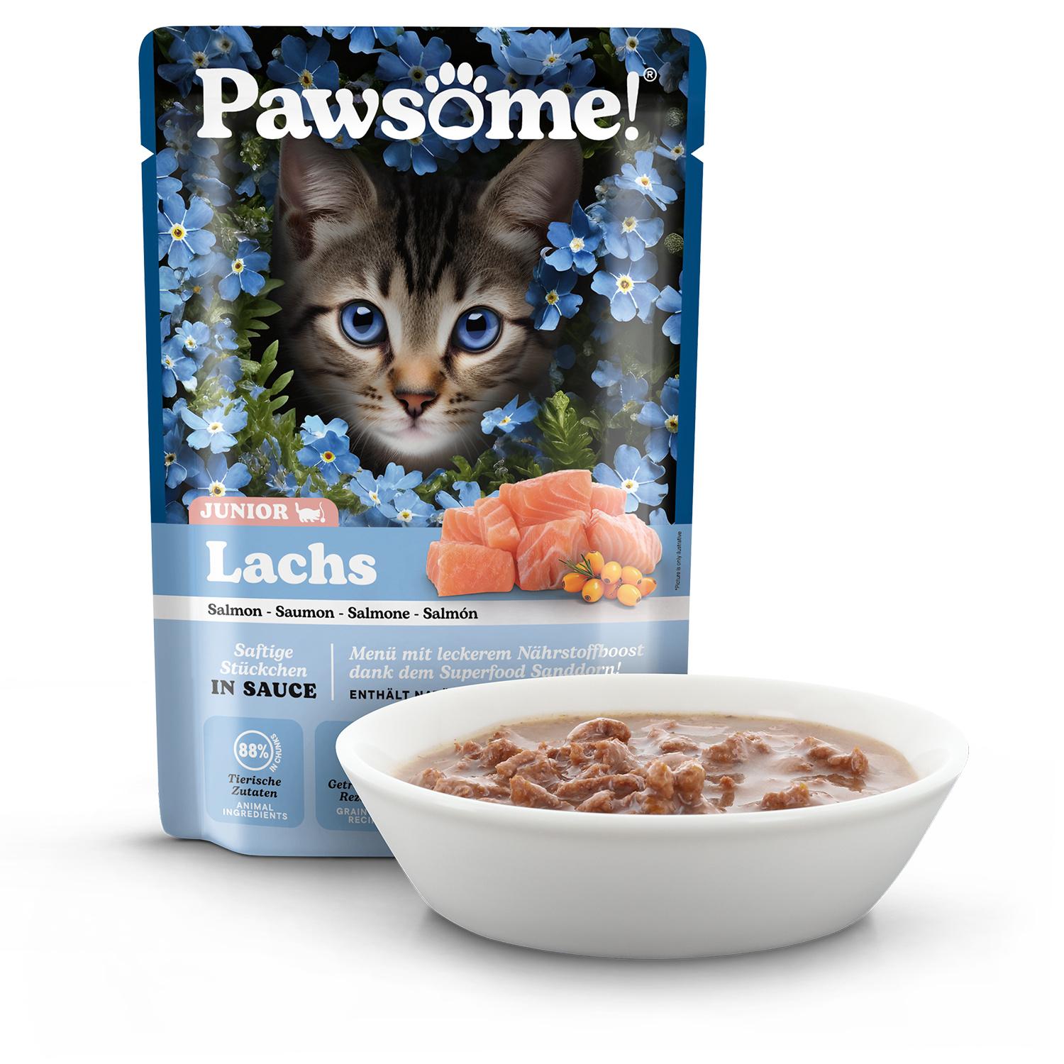 Produktbild Pawsome! Katzennassfutter Junior Lachs 2 von 3
