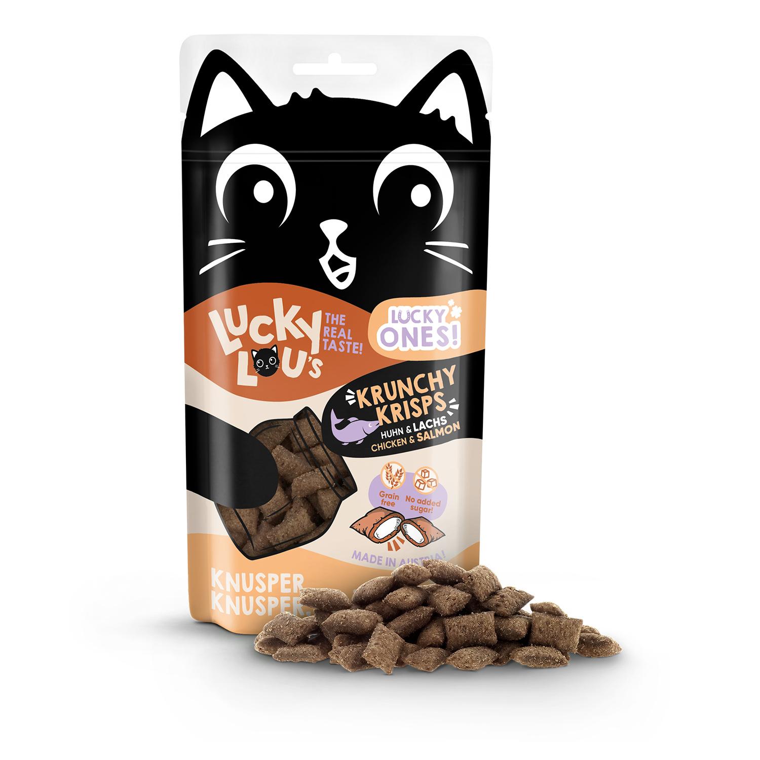 Produktbild Lucky Lou Katzensnack Lucky Ones Krunchy Krisps Huhn&Lachs 4 von 6