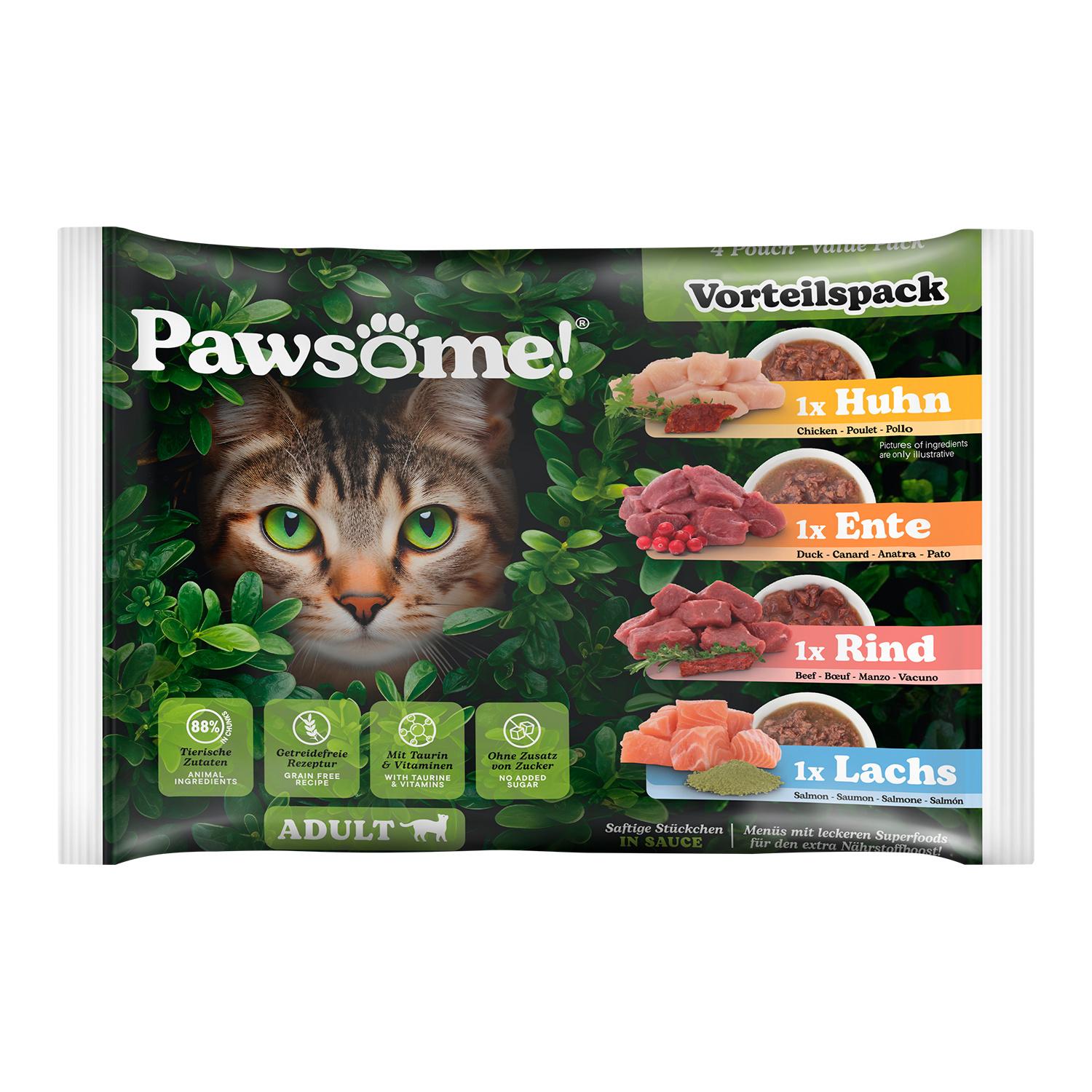 Pawsome! Katzennassfutter Adult Mixpack