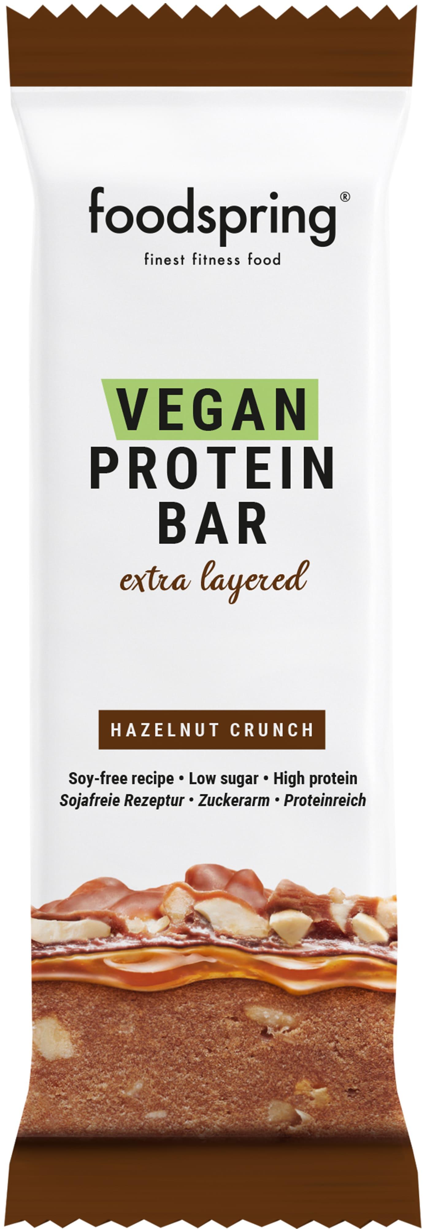 Foodspring Vegan Multilayered Bar Hazelnut Crunch