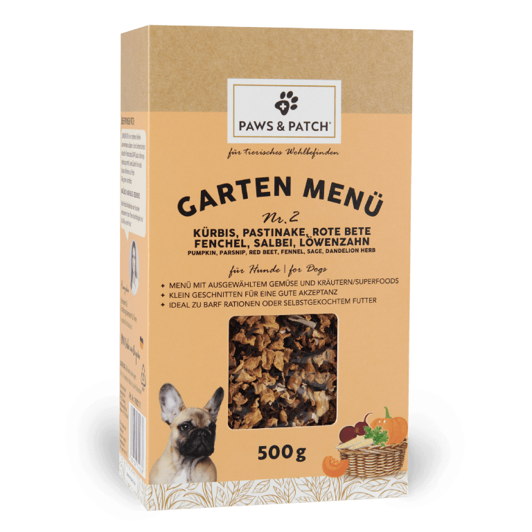 PAWS&PATCH Ergänzungsfutter Garten Menü Nr. 2 für Hunde