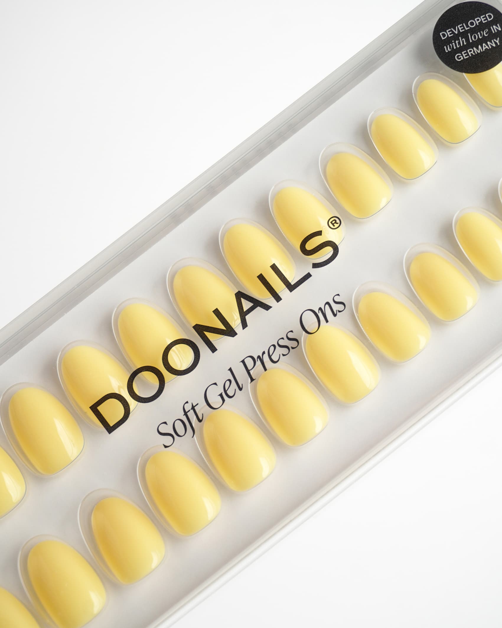 Produktbild DOONAILS Soft Gel Press Ons Short Round Lemon Sorbet 2 von 5