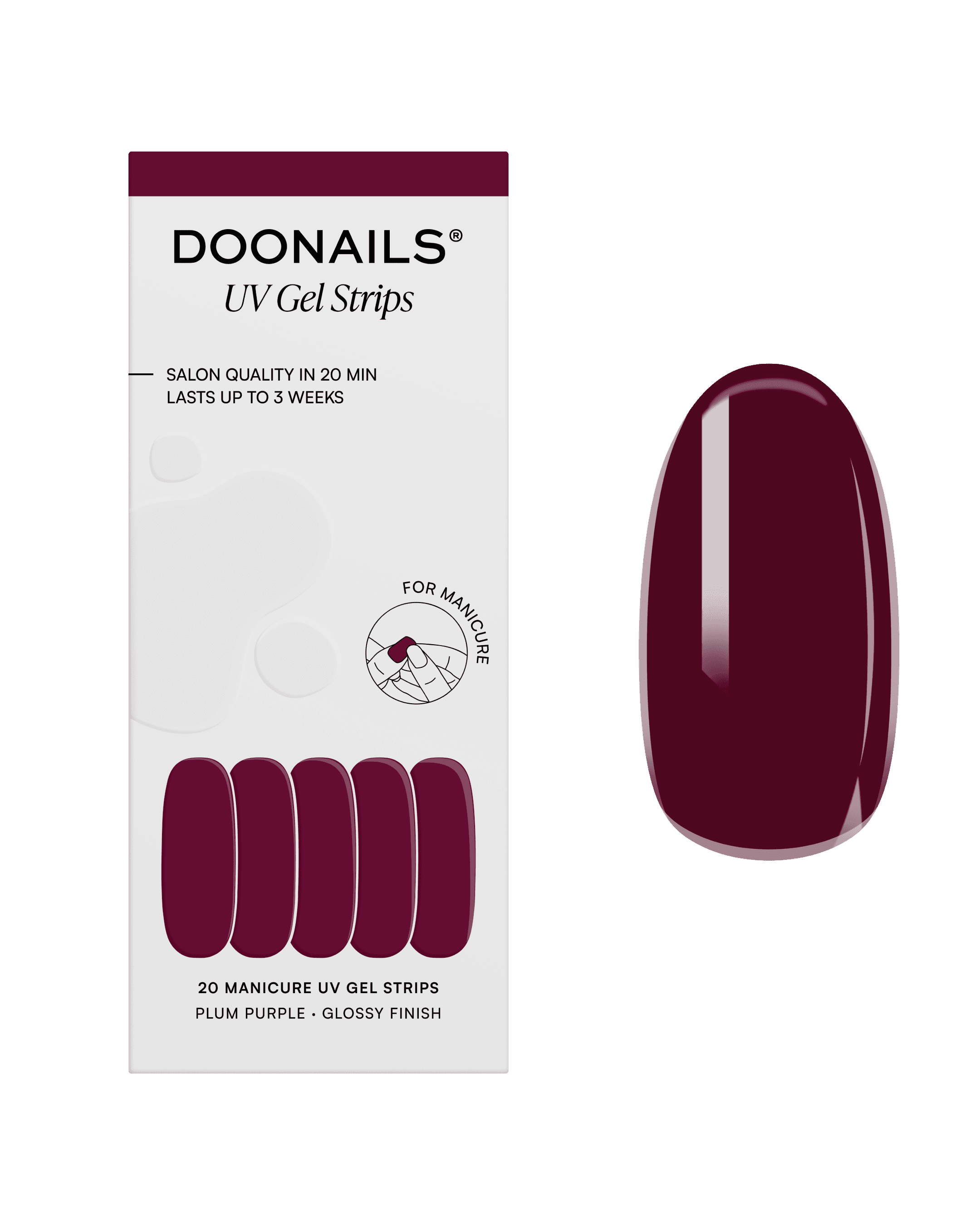 DOONAILS UV Gel Strips Plum Purple