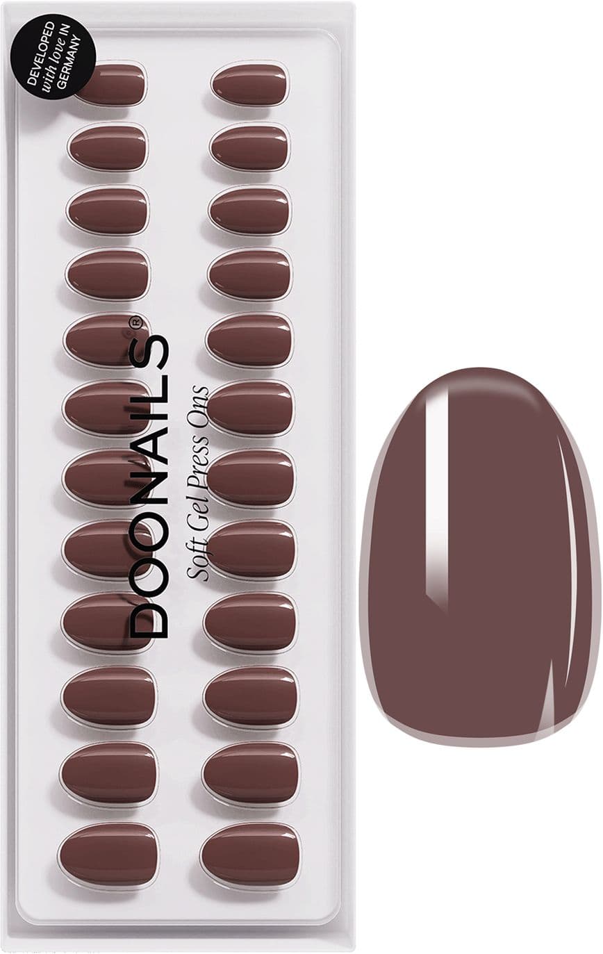 DOONAILS Soft Gel Press Short Round Cafe Noir