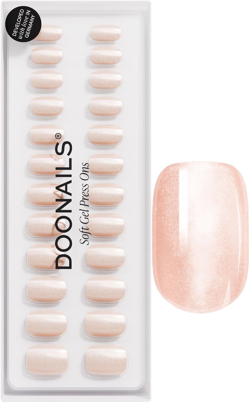 DOONAILS Soft Gel Press Short Square Glass Nude Cat Eye
