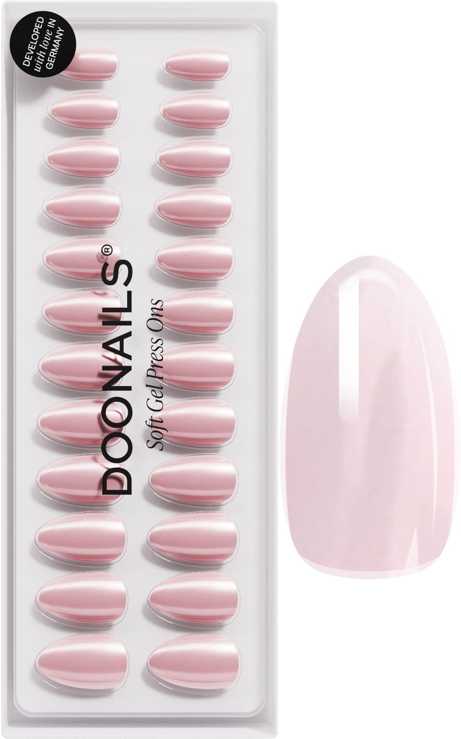 DOONAILS Soft Gel Press Ons Almond Jetset Short