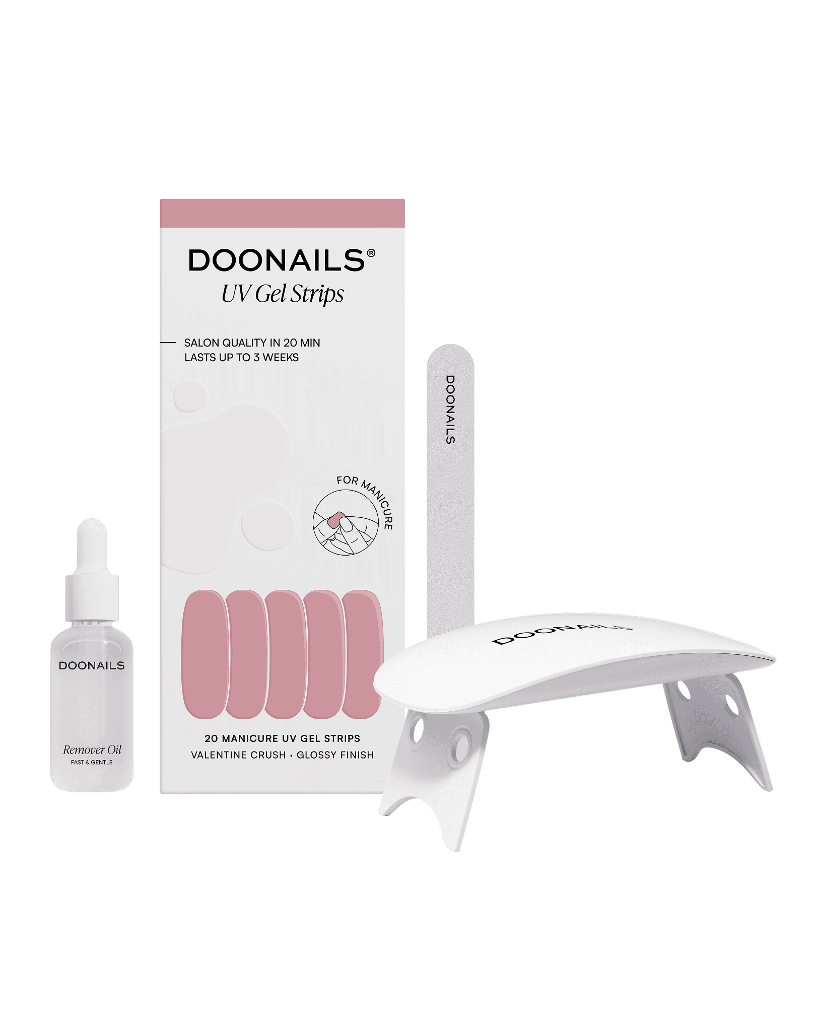 DOONAILS Gel Strips Starter Set Valentine Crush Geschenkpackung