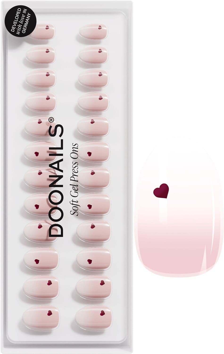DOONAILS Soft Gel Press Ons Secret Crush Short Round