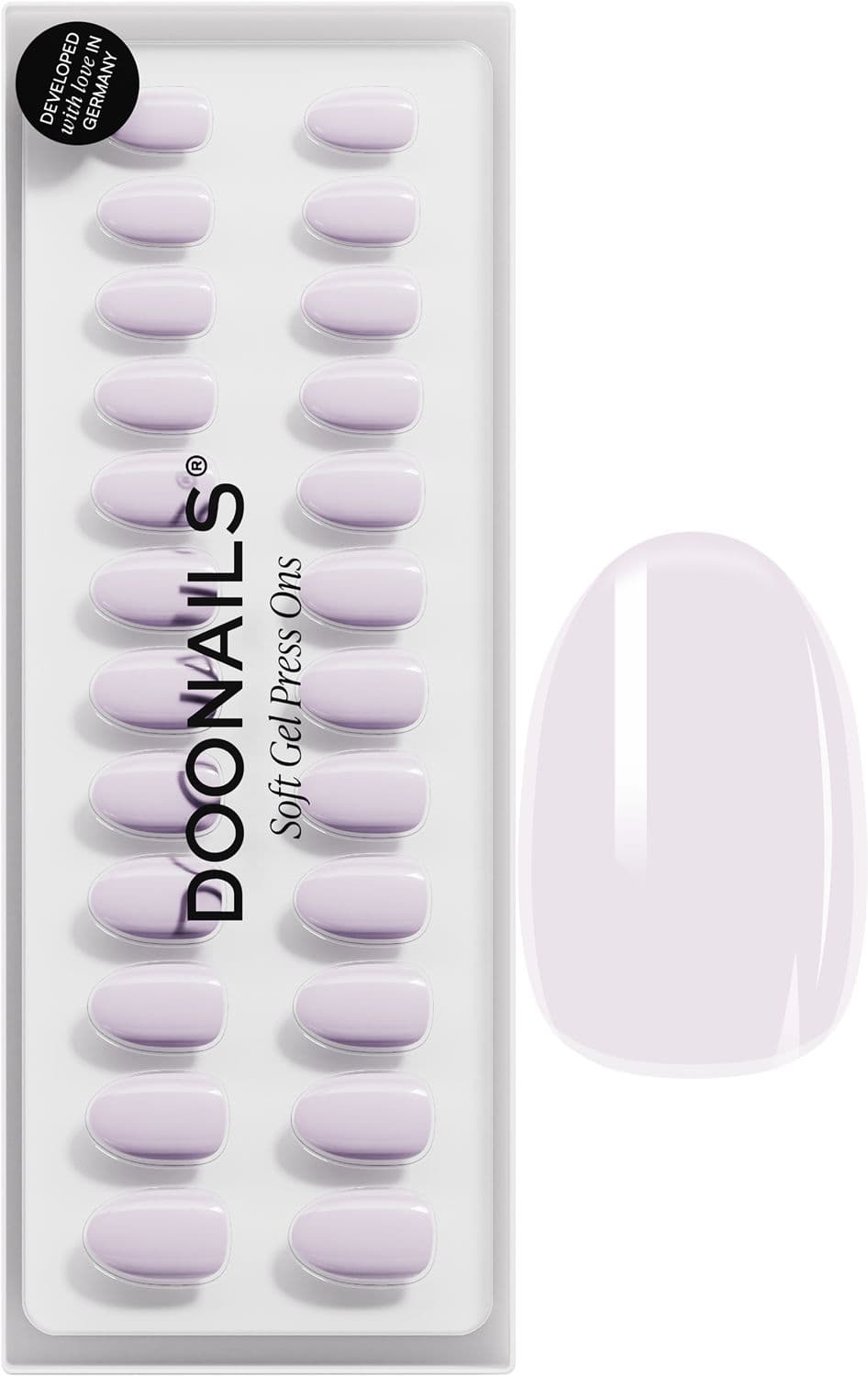 DOONAILS Soft Gel Press Ons Lilac Short Round