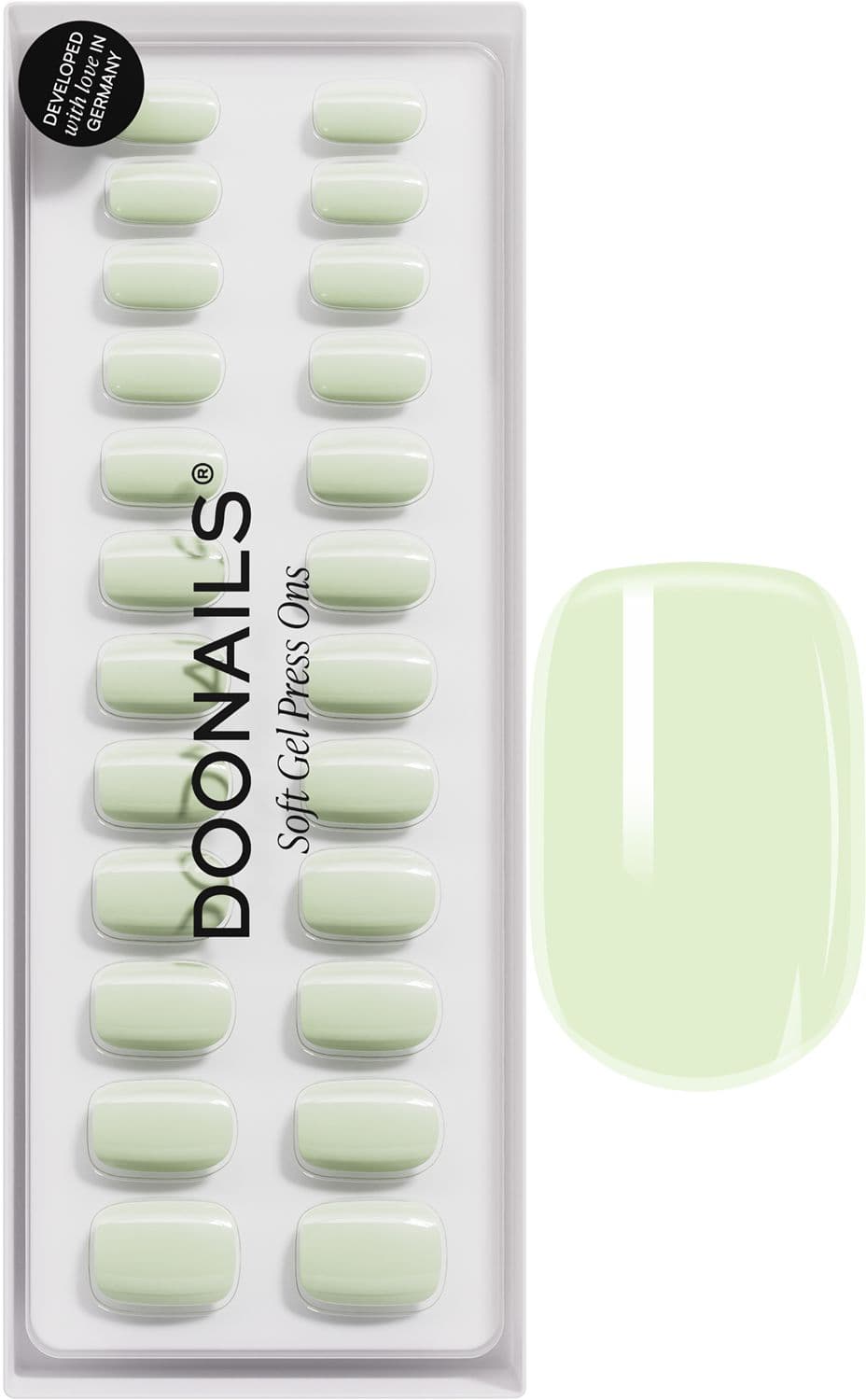 DOONAILS Soft Gel Press Ons Pistachio Short Square