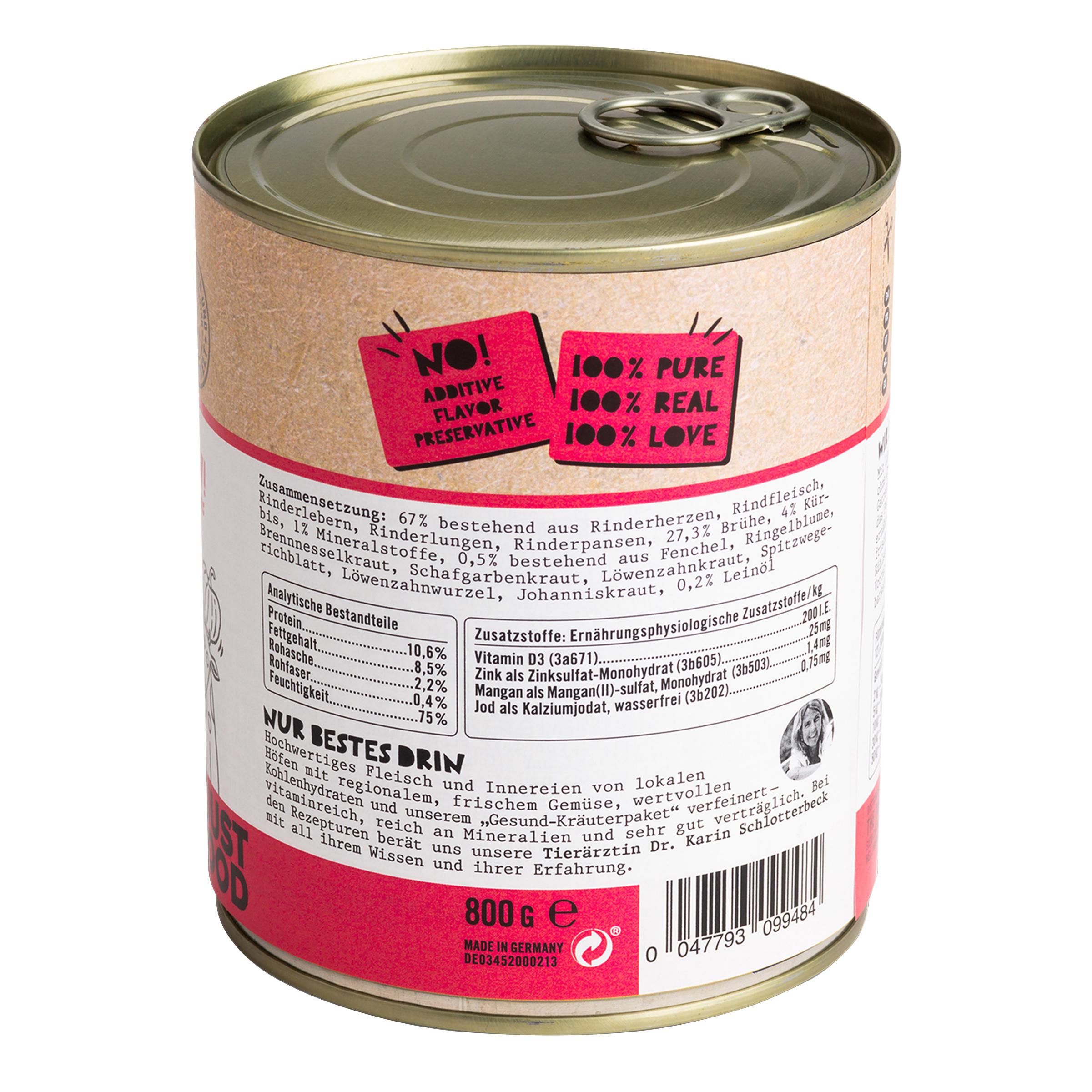 Produktbild Dogs’n Tiger Adult Premium Hundenassfutter Guadn Rind&Kürbis 2 von 2