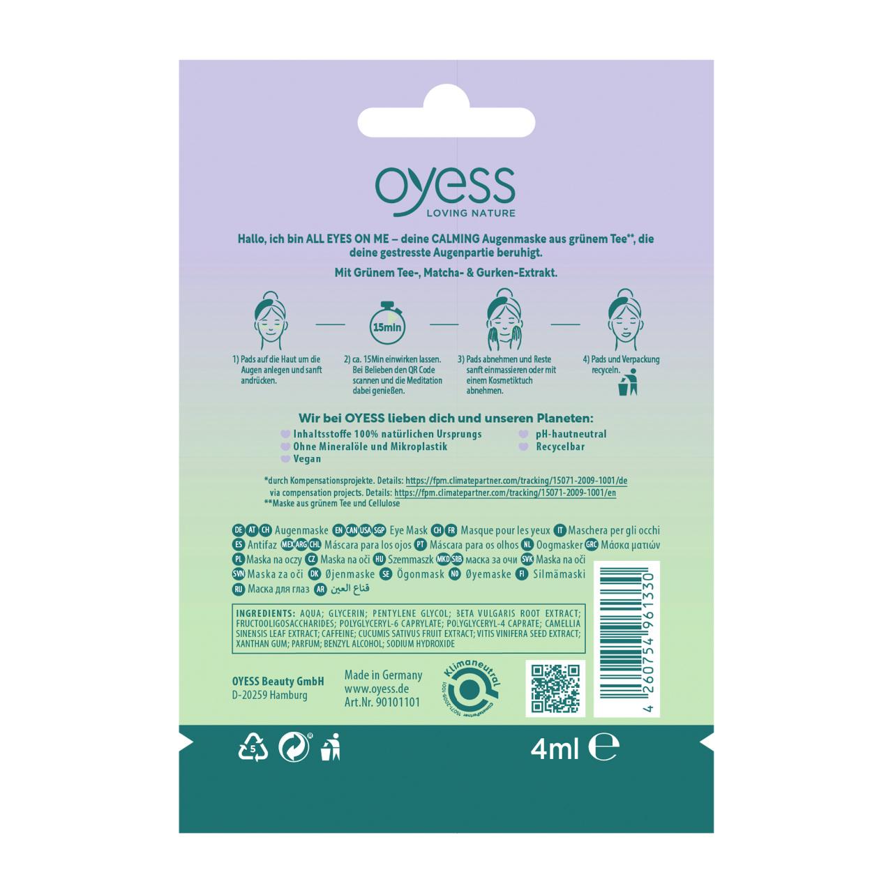 Produktbild OYESS loving nature Augenmaske All Eyes on me 2 von 2