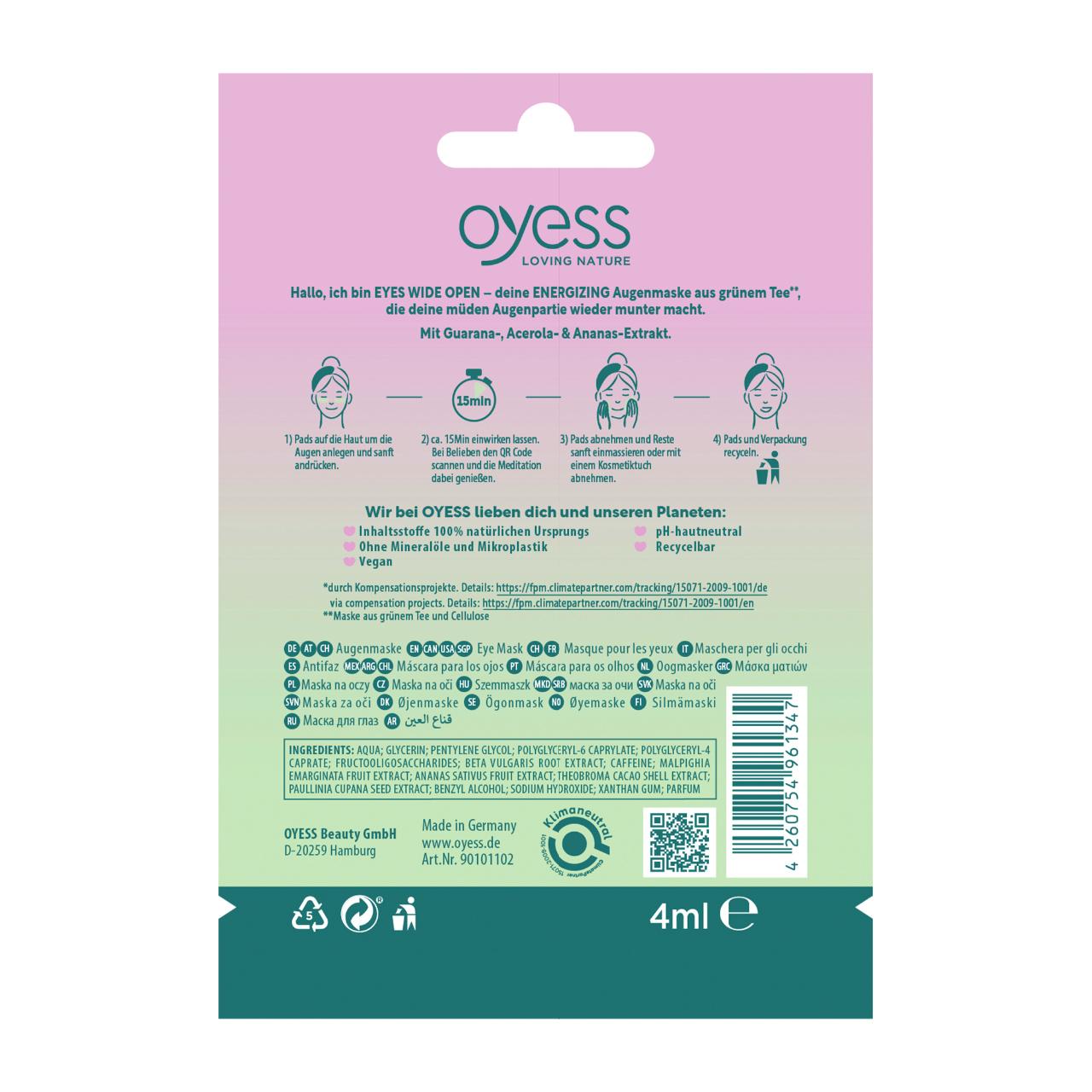 Produktbild OYESS loving nature Augenmaske Eyes wide open 2 von 2