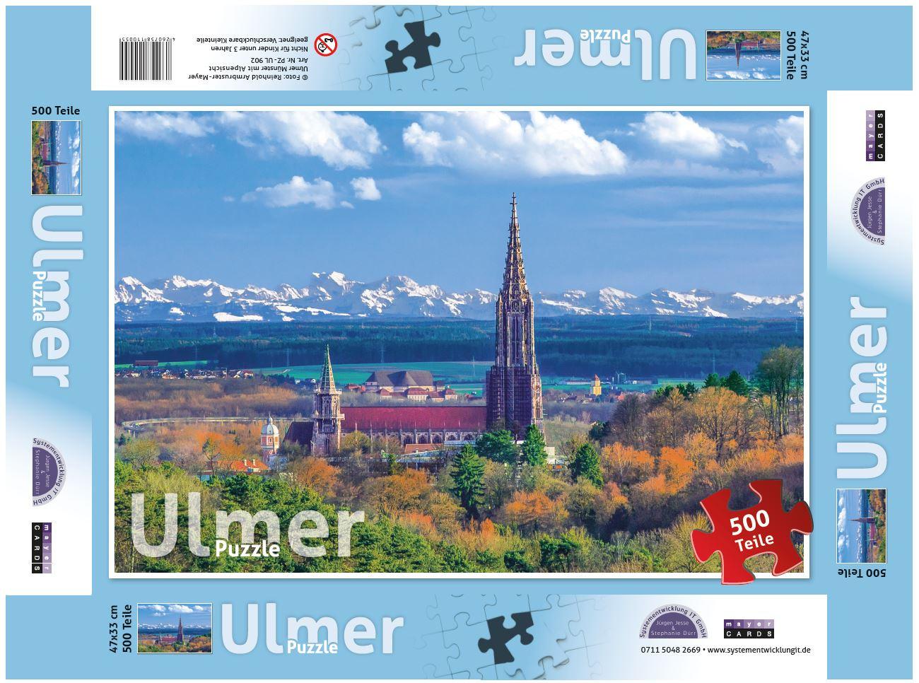 Mayercards - Ulmer Puzzle Alpen, 500 Teile