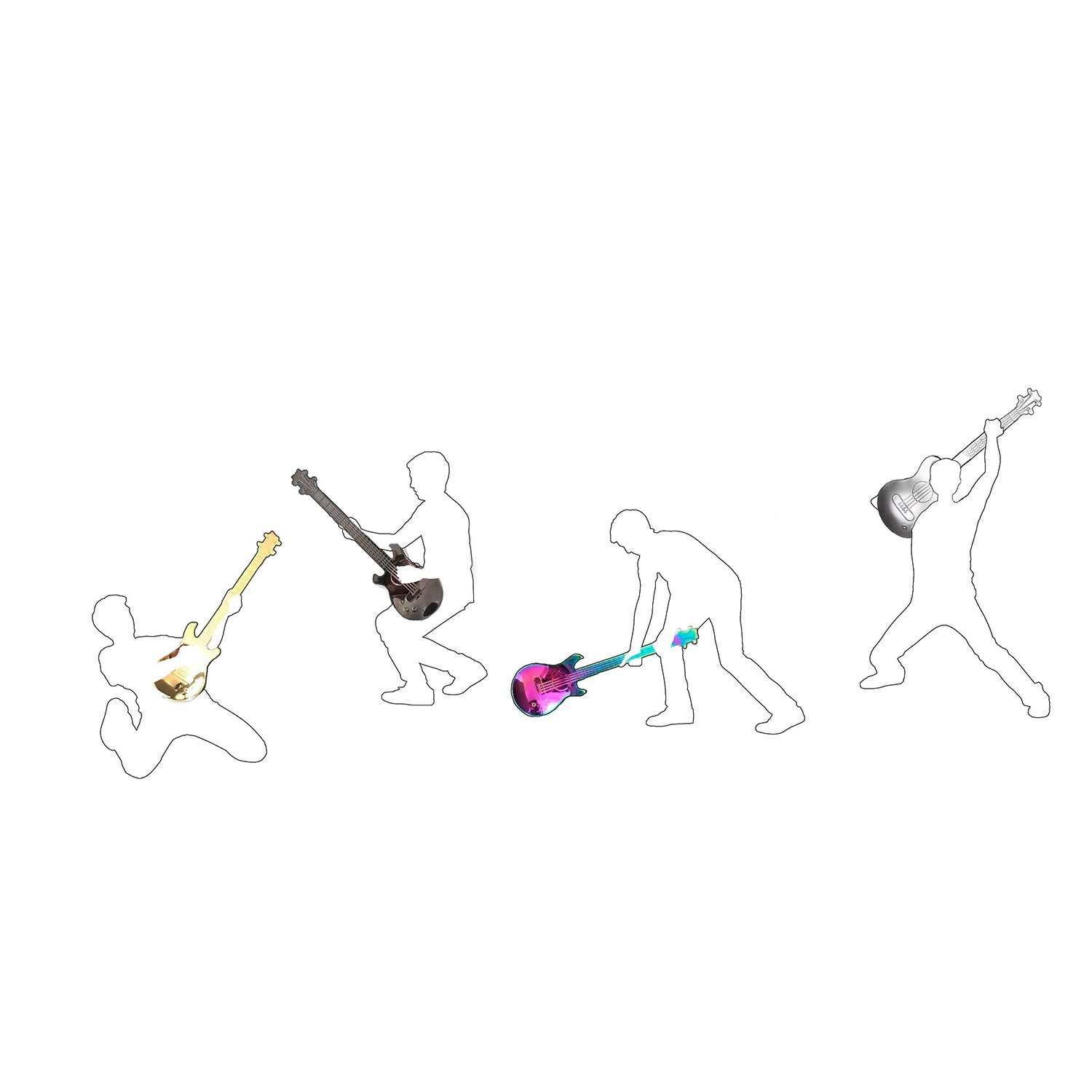 Produktbild Winkee Kaffeelöffel Set Gitarren Rockin'Spoons 4-tlg. 3 von 3
