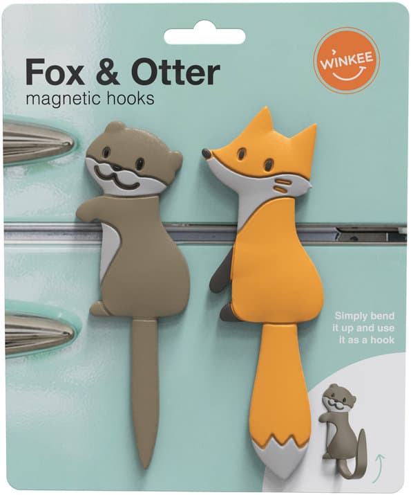 Winkee Tierische Magnethaken Fuchs & Otter