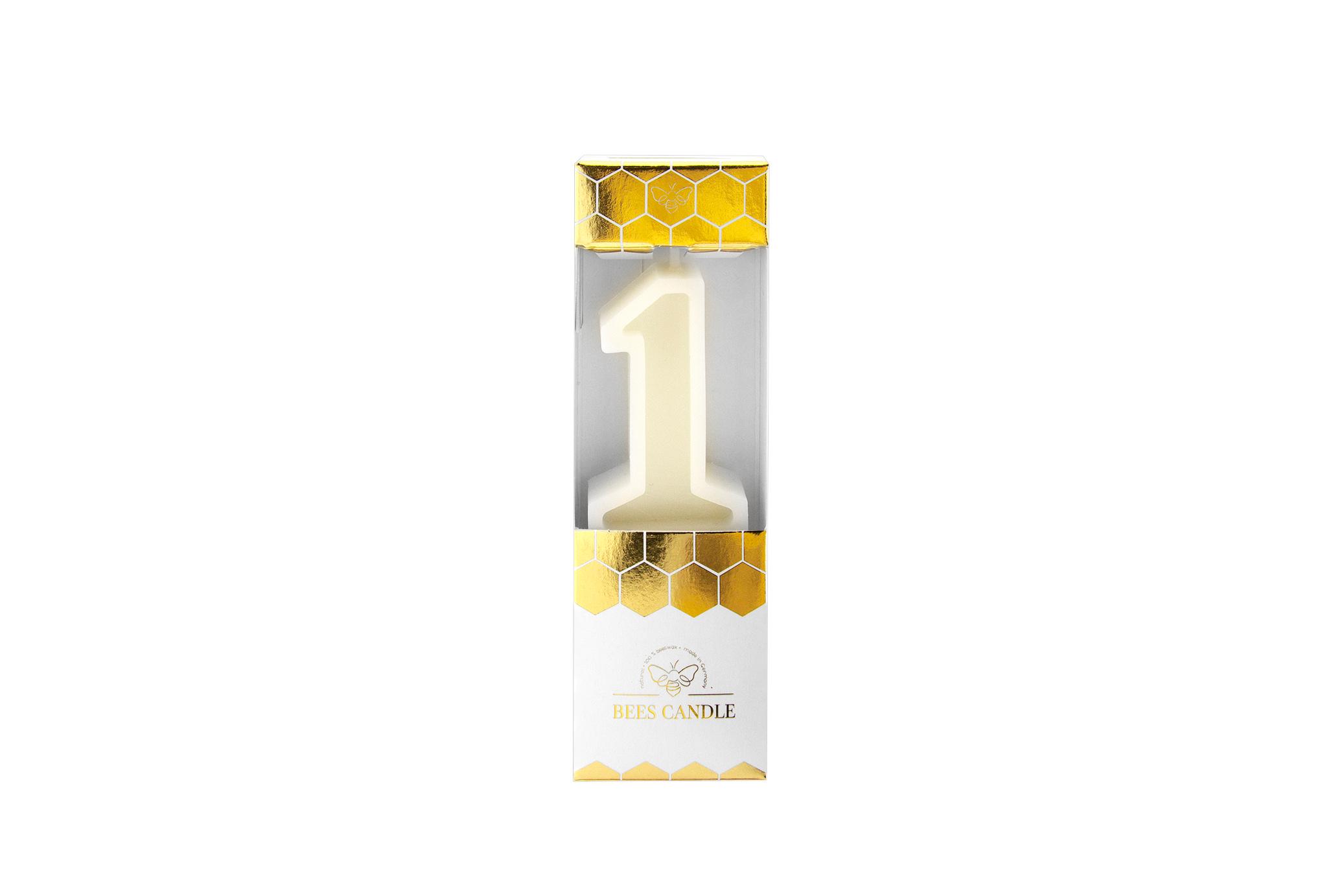 Wondercandle® Bienenwachskerze Nummer 1
