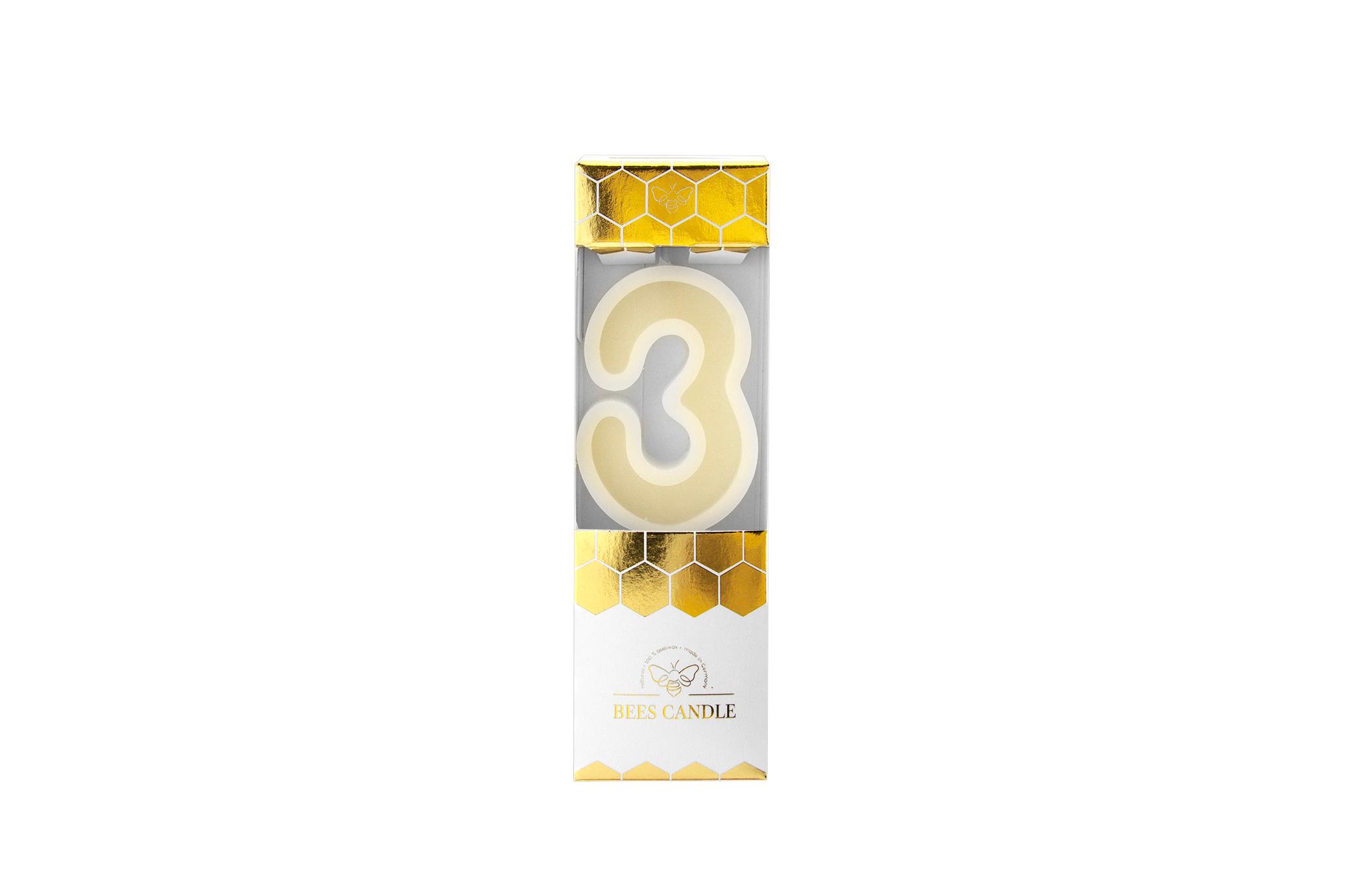 Wondercandle® Bienenwachskerze Nummer 3