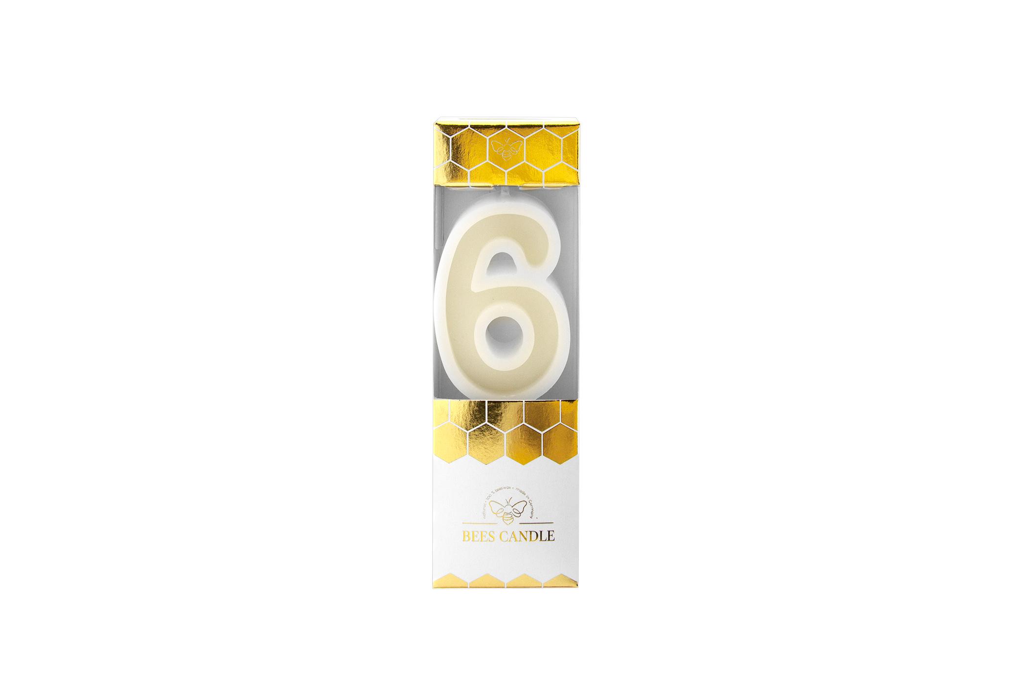Wondercandle® Bienenwachskerze Nummer 6
