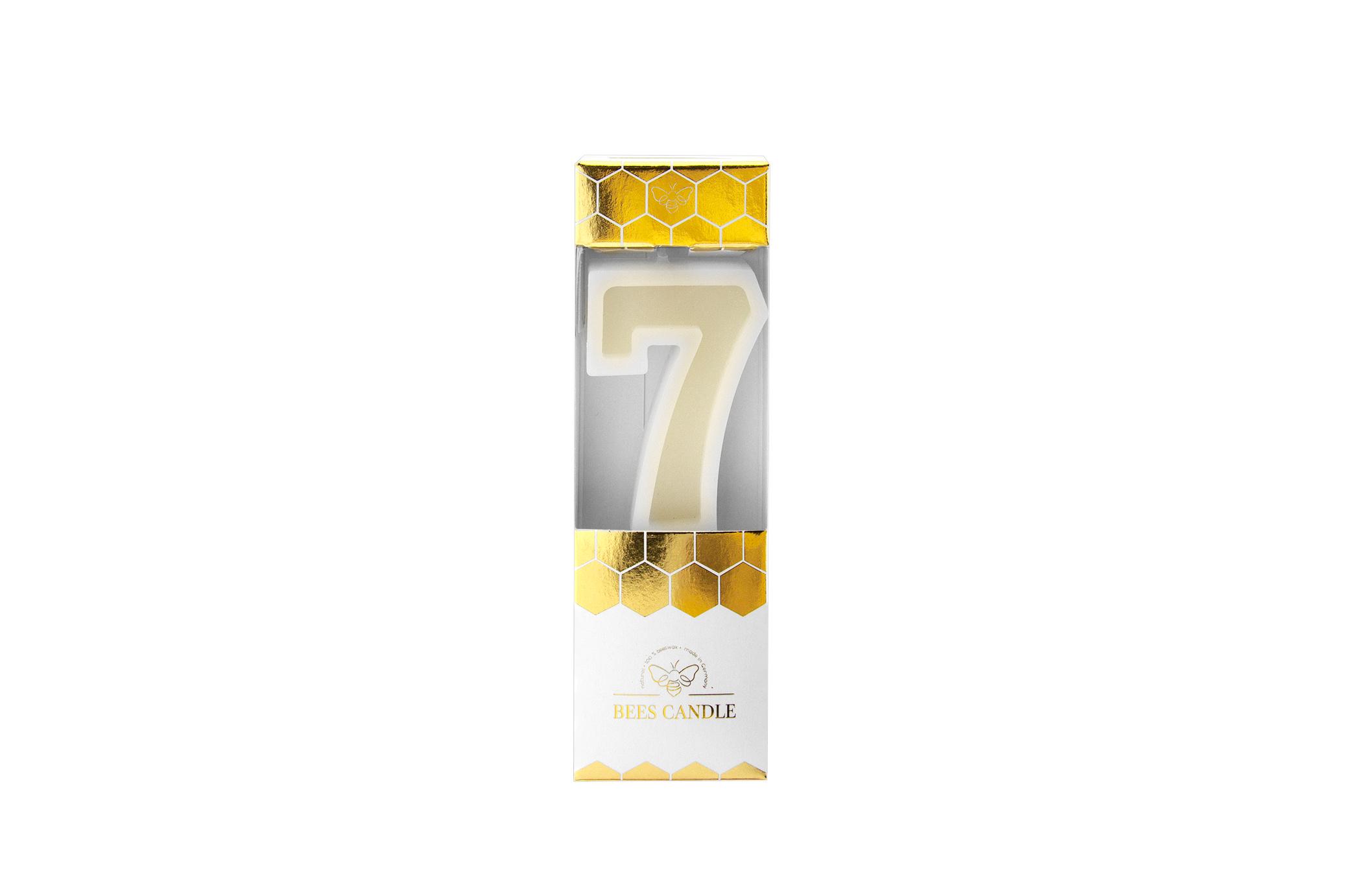 Wondercandle® Bienenwachskerze Nummer 7