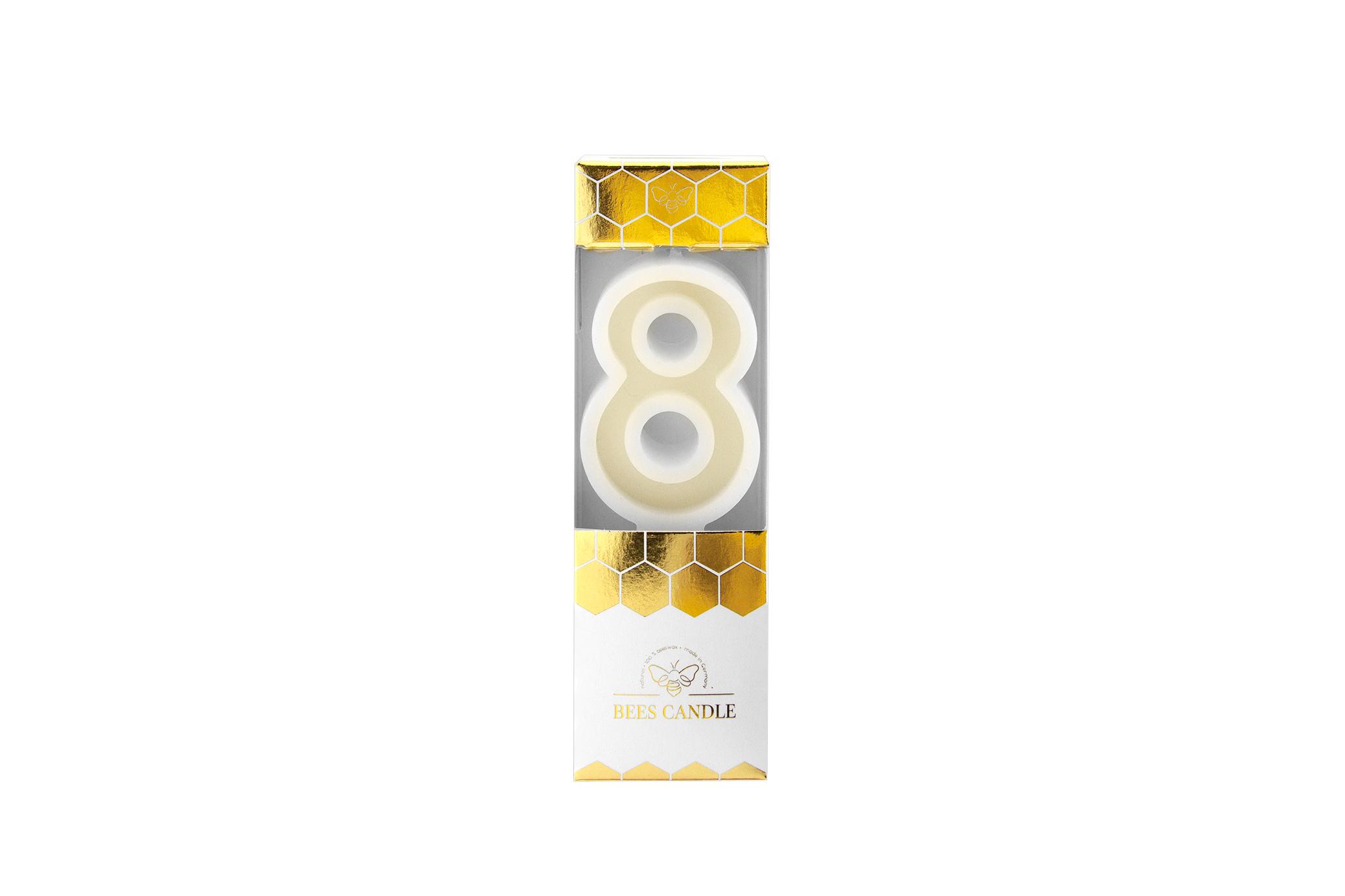 Wondercandle® Bienenwachskerze Nummer 8