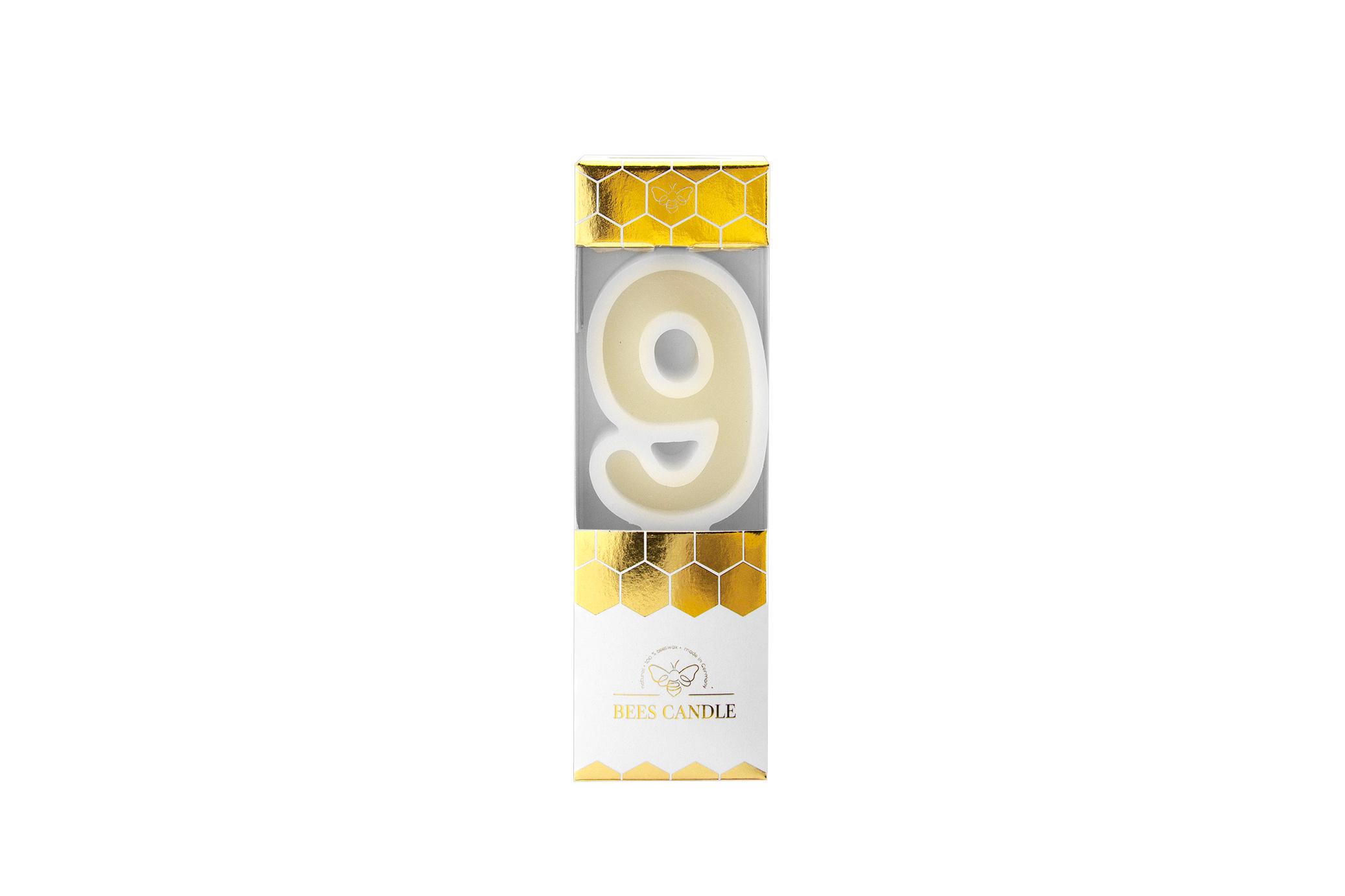 Wondercandle® Bienenwachskerze Nummer 9