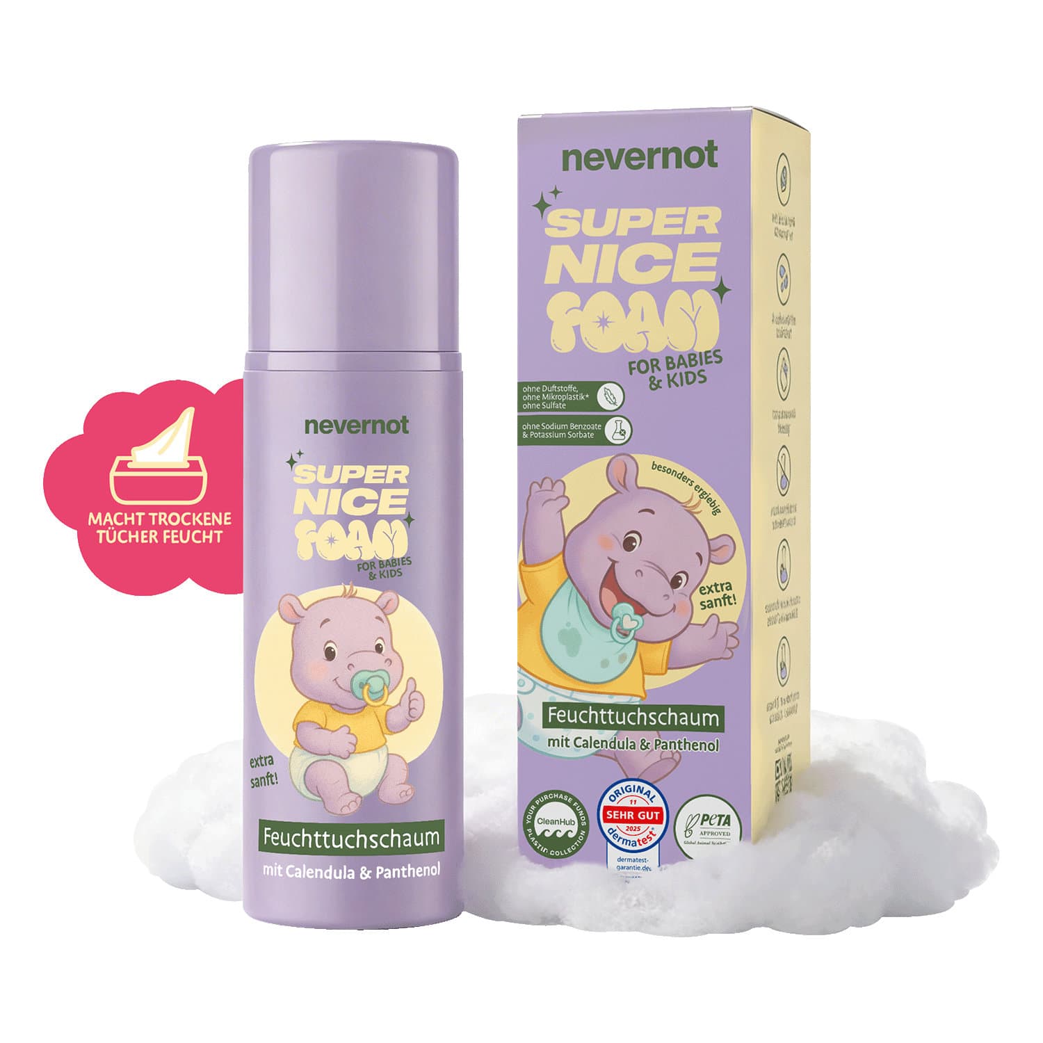 nevernot Super Nice Foam Feuchttuchschaum für Babys & Kids