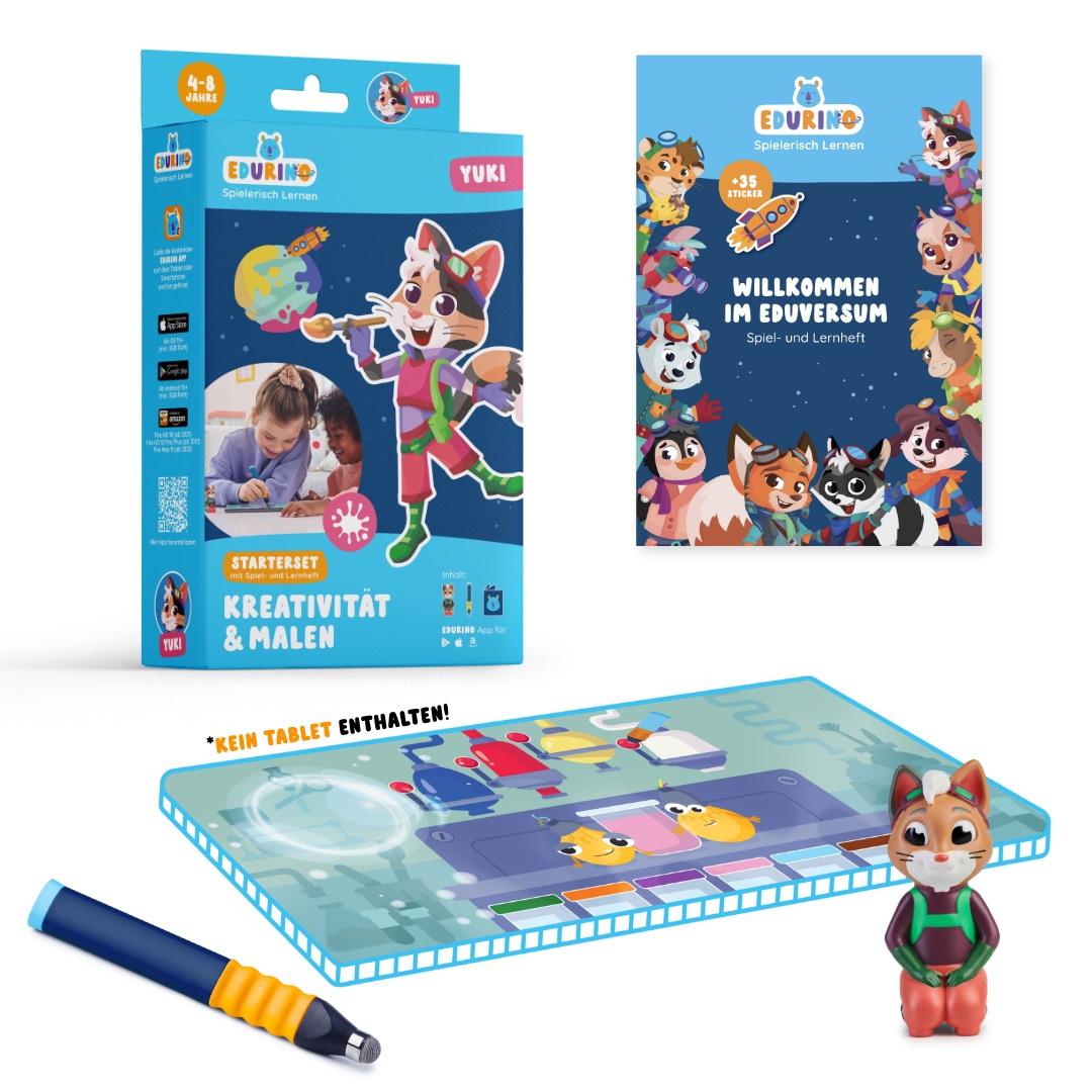 EDURINO Starterset Juki"Kreativität&Malen ab 4"EXKLUSIV (inkl. Spiel- und Lernheft + dunkelblauer Stift)