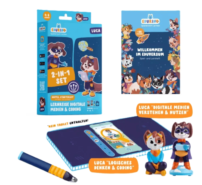 EDURINO Doppelstarterset Luca – Logisches Denken & Coding + Digitale Medien verstehen